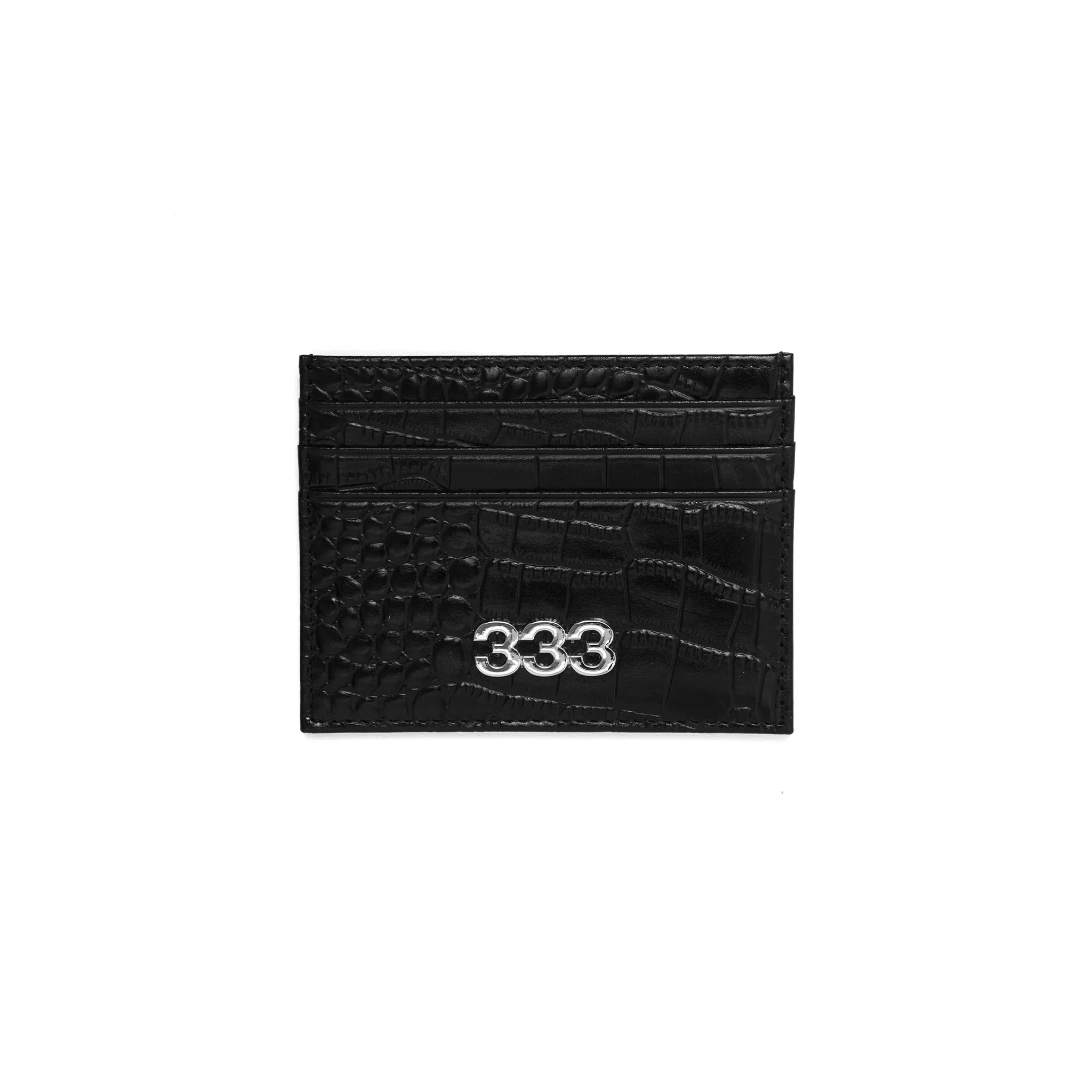 BLACK CROCODILE CARDHOLDER