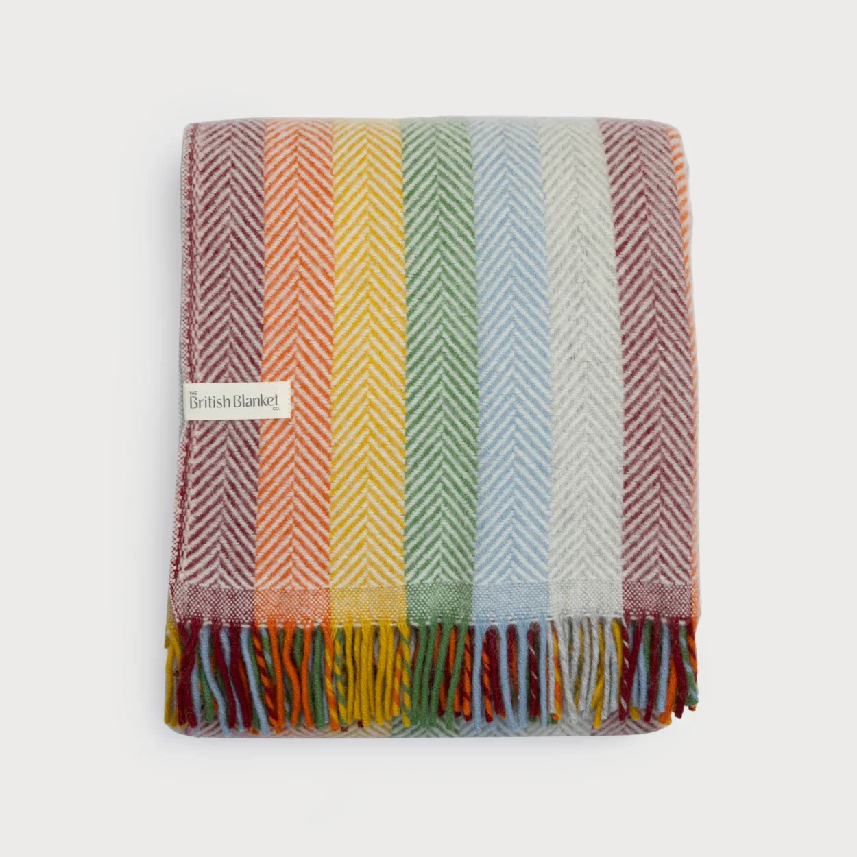 Rainbow Stripe Blanket: Bright