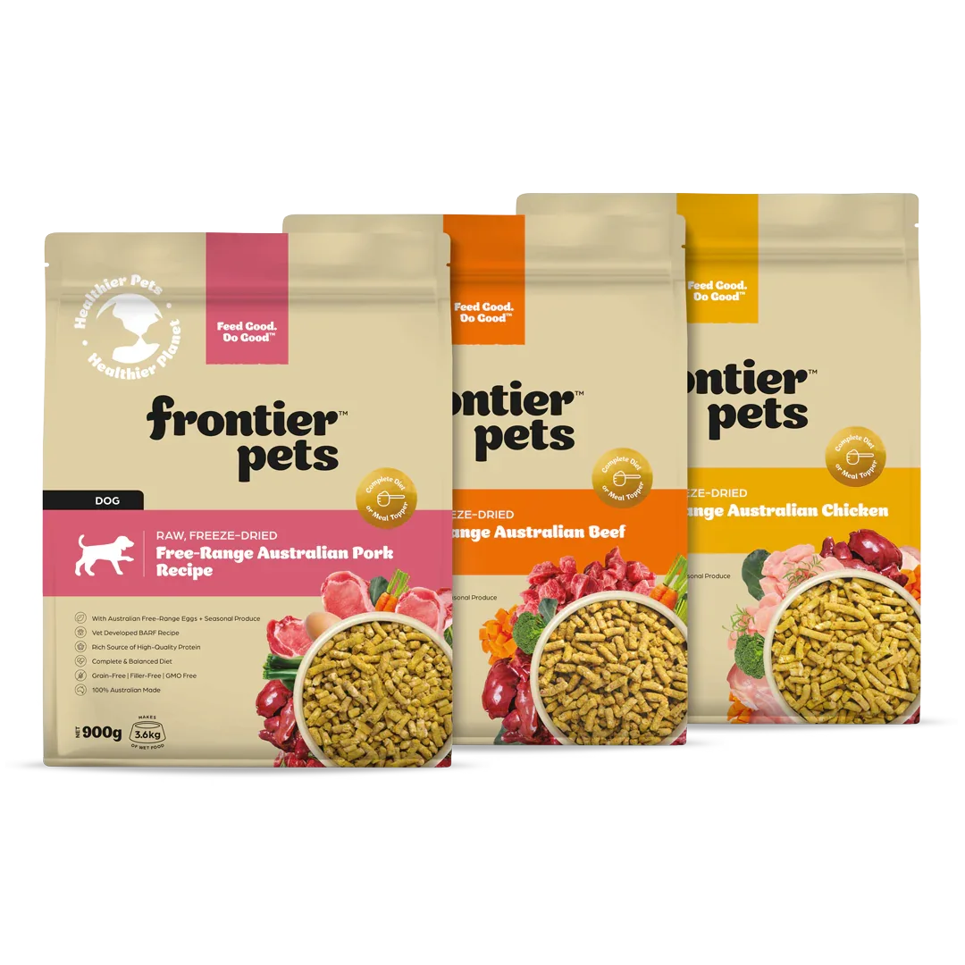 3 x 900g DOG COMBO | Beef + Pork + Chicken | Raw Freeze-Dried Dog Food