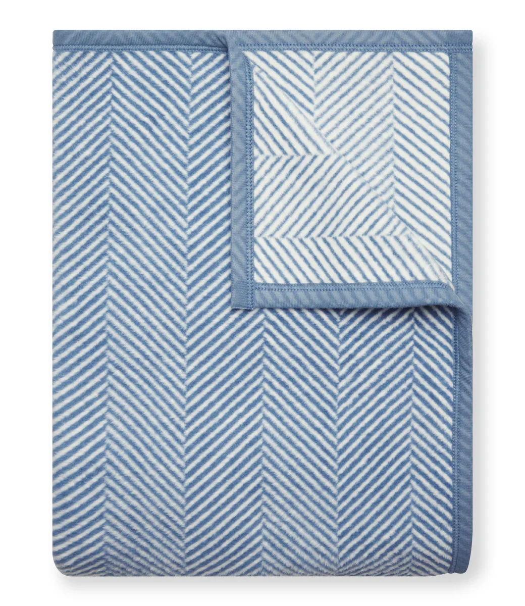Harborview Herringbone Cornflower Blanket