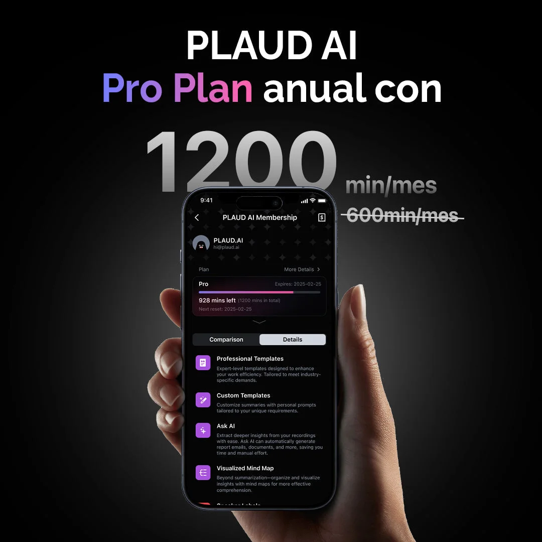 Suscripción Pro Anual a Plaud AI