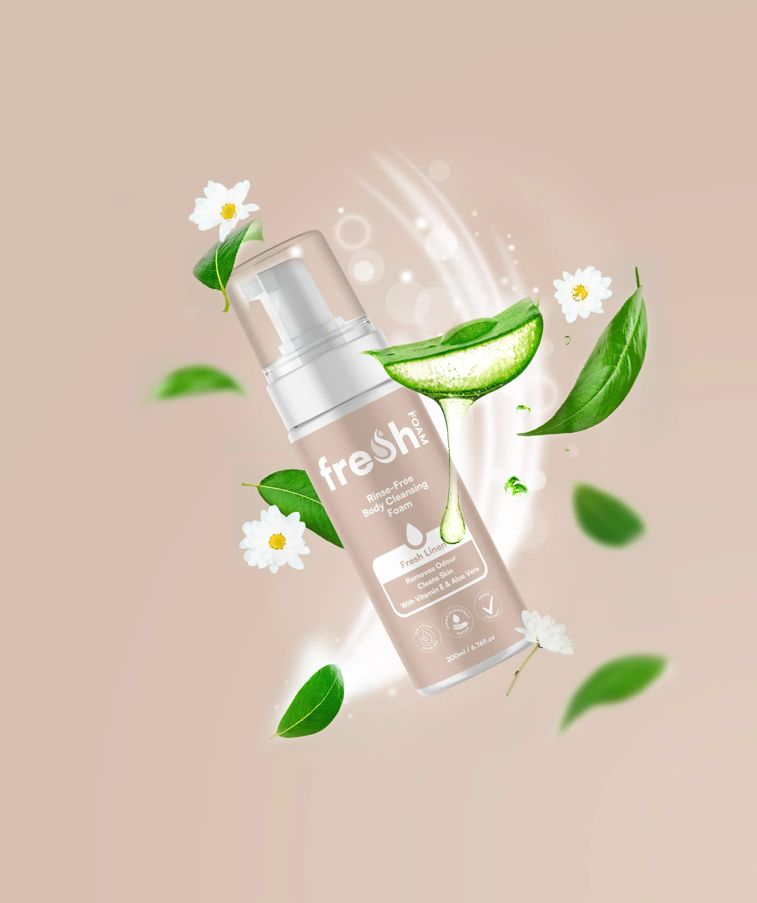 Rinse-Free Body Cleansing Foam