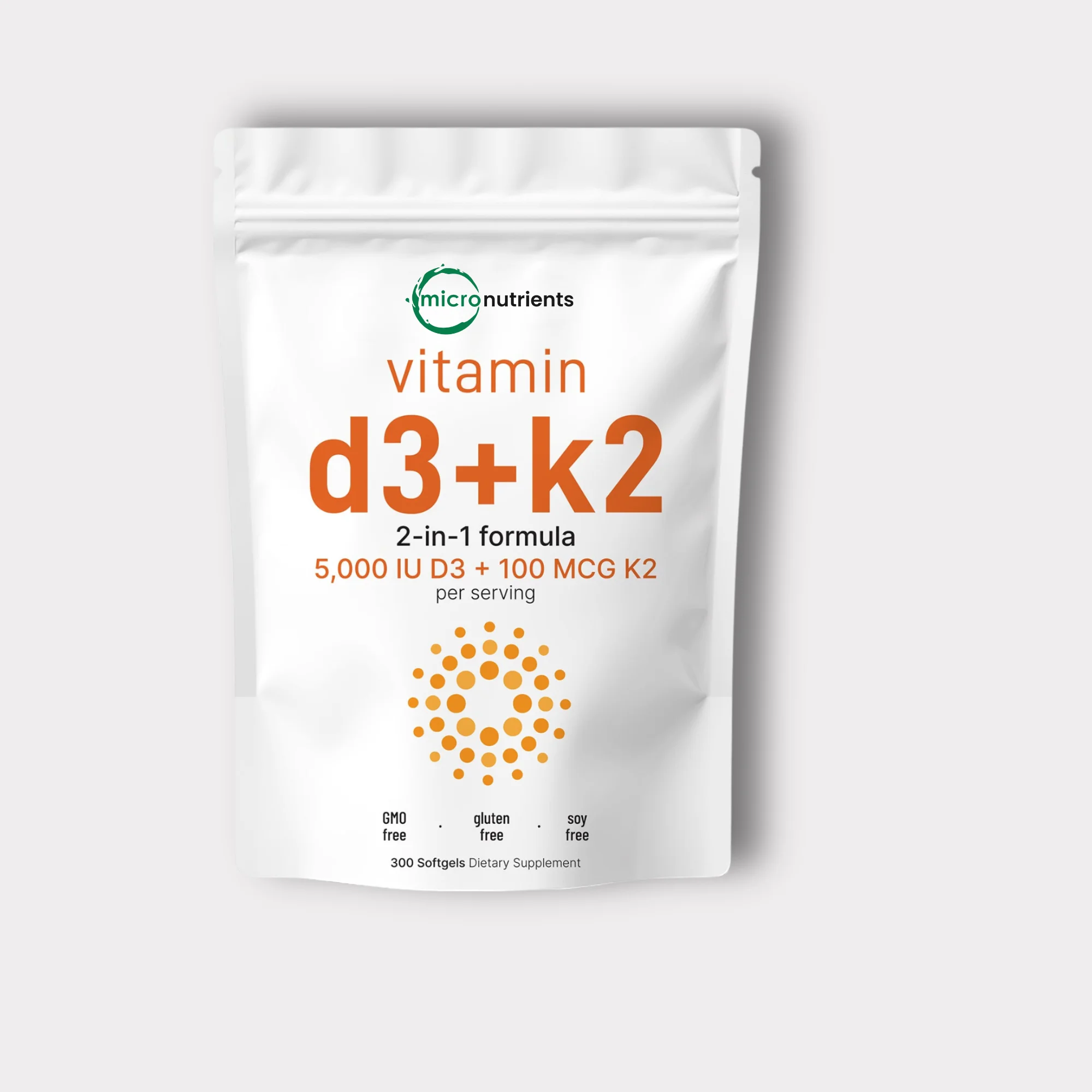Micro Nutrients® Vitamin D3 K2 Softgels 5000IU