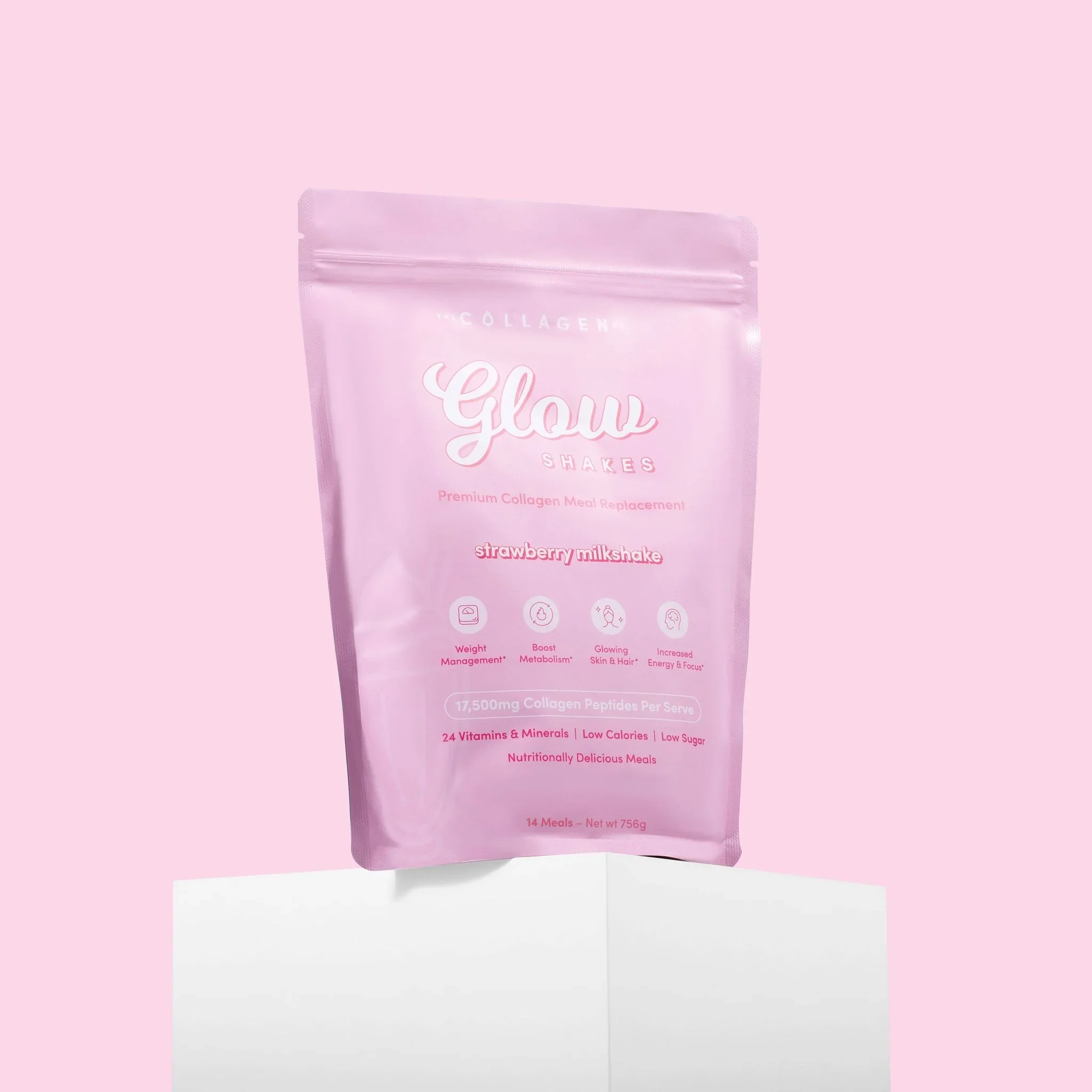 Strawberry Milkshake Collagen Meal Replacement - 756g