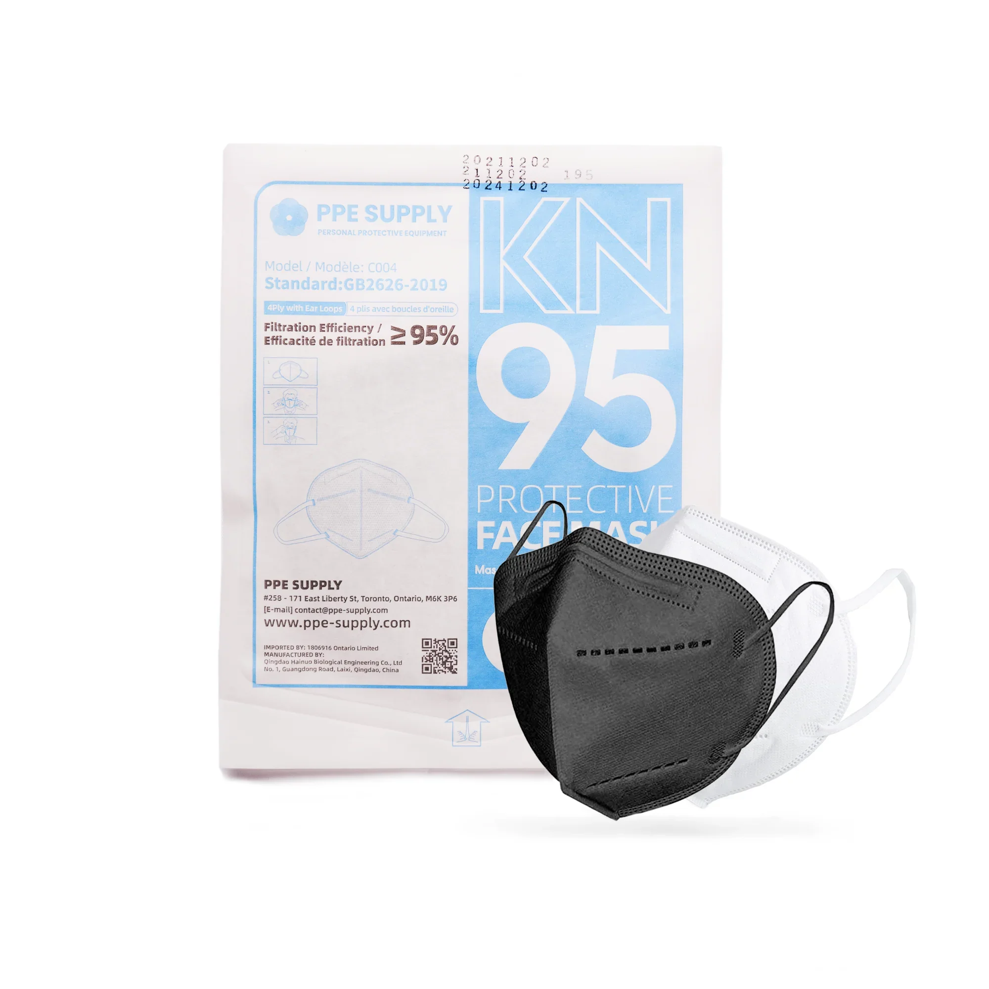 KN95 Respirator Face Mask Individually Sealed (Cone Shape)