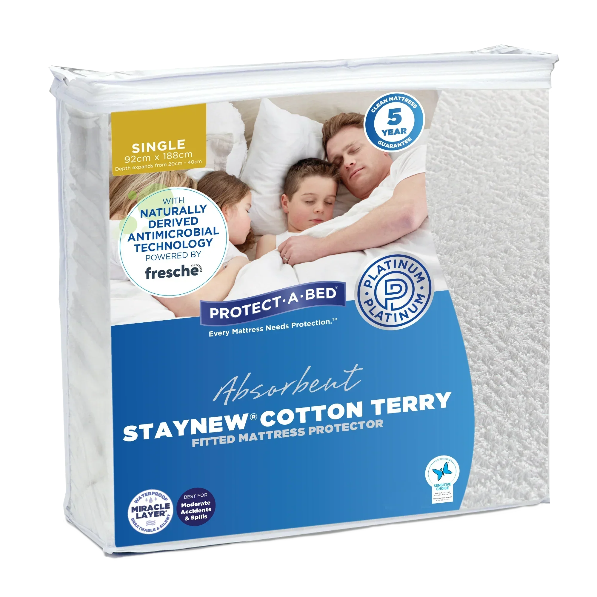 Protect-A-Bed Staynew Cotton Terry Mattress Protector