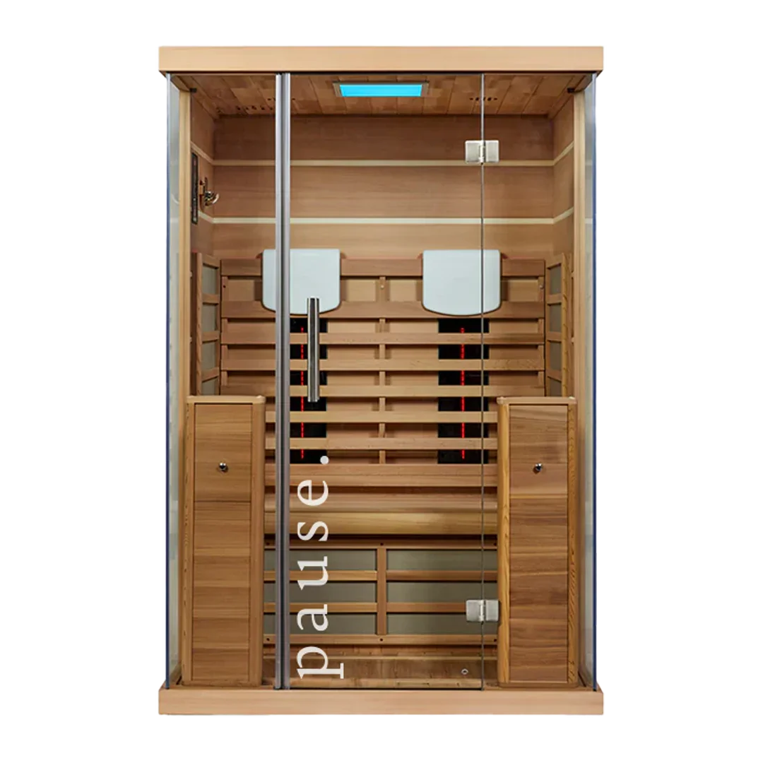 pause. 2 Person full spectrum infrared sauna