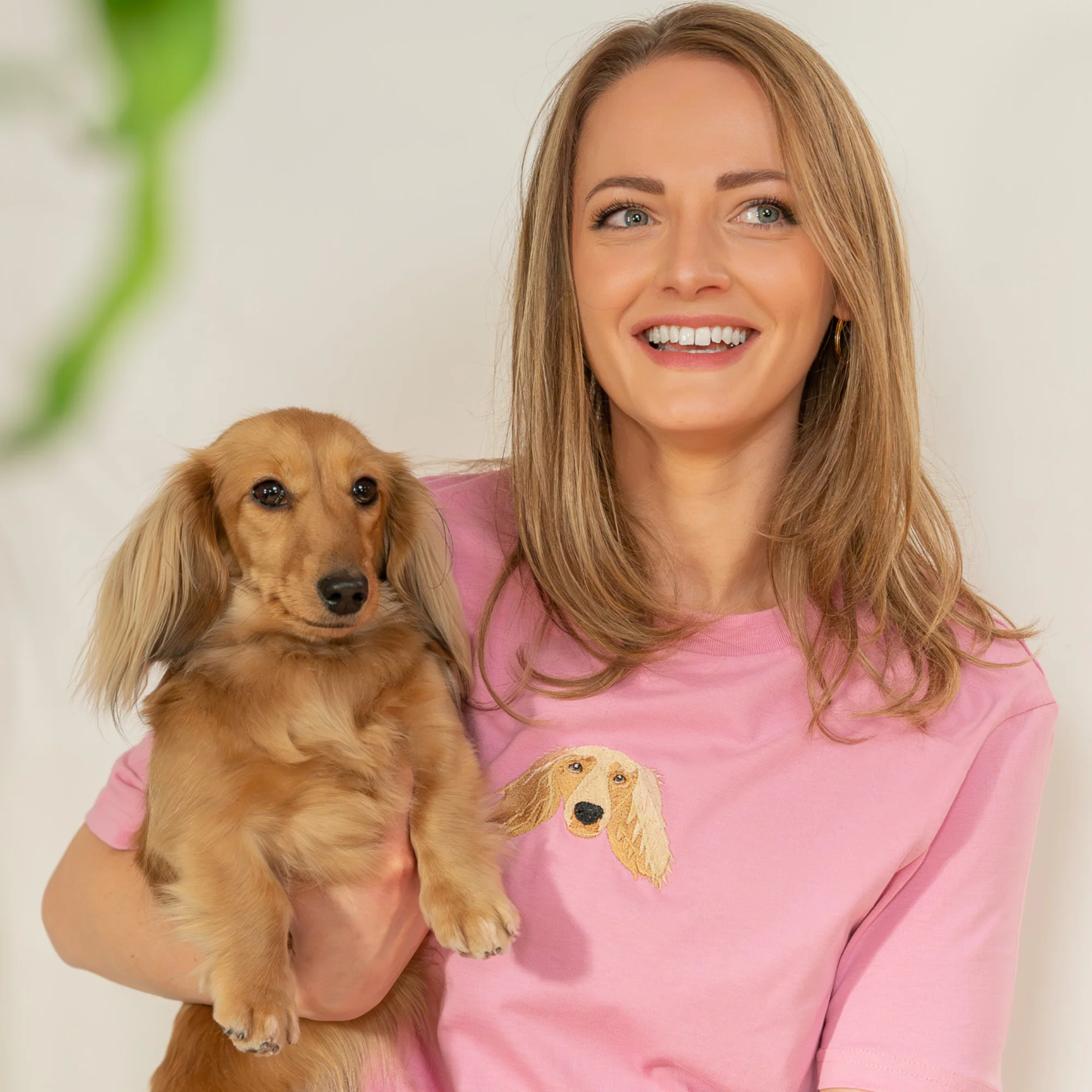 Embroidered Pet Portrait Organic T-Shirt