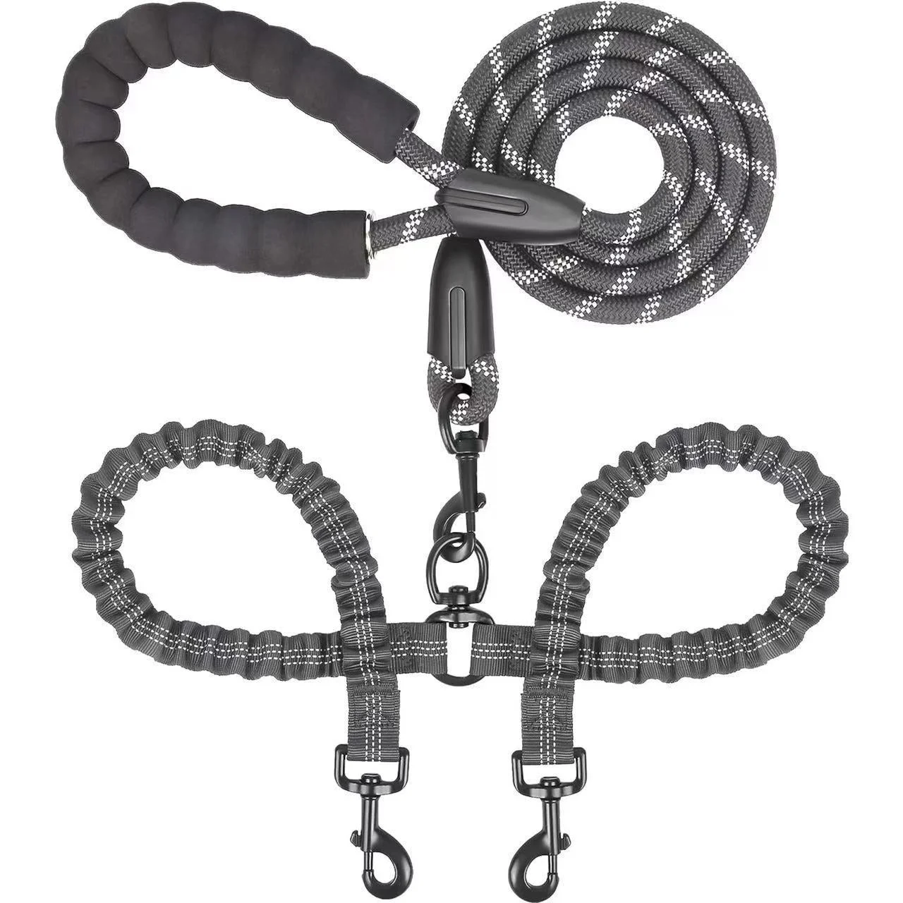Heavy Duty Dog Leash with Shock Absorbing Bungee