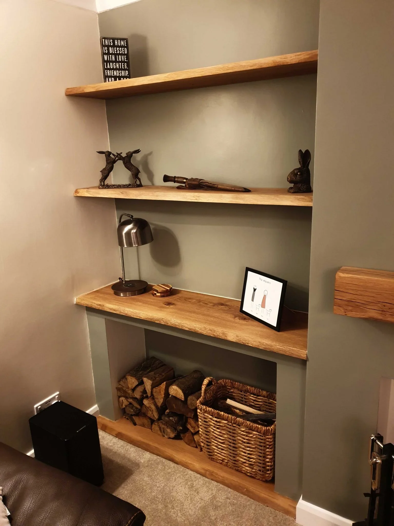 Oak Shelves with Brackets & Oils - Cut to Order Shelving, Custom Sizes
