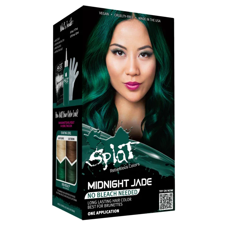 Midnight Jade No Bleach Green Semi-Permanent Hair Dye Kit