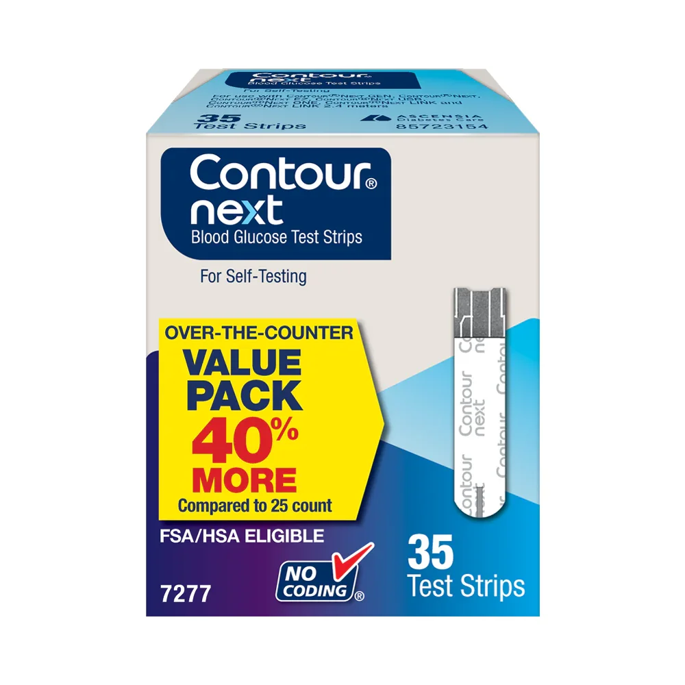 CONTOUR®NEXT Blood Glucose Test Strips, 35 Count