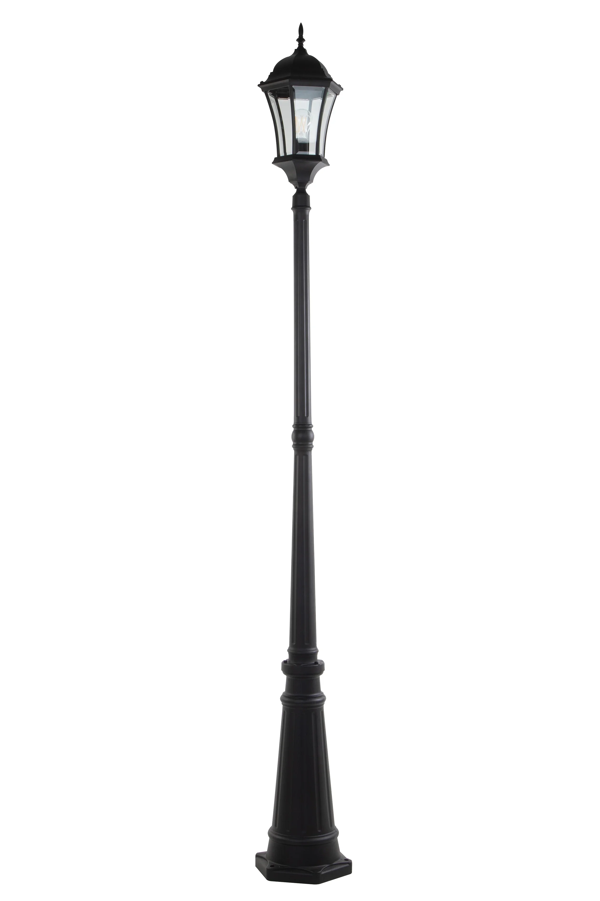 LUTEC-VINTAGE One Head Die-Cast Aluminum LED Outdoor Hard Wired Street Light (Head & Pole)