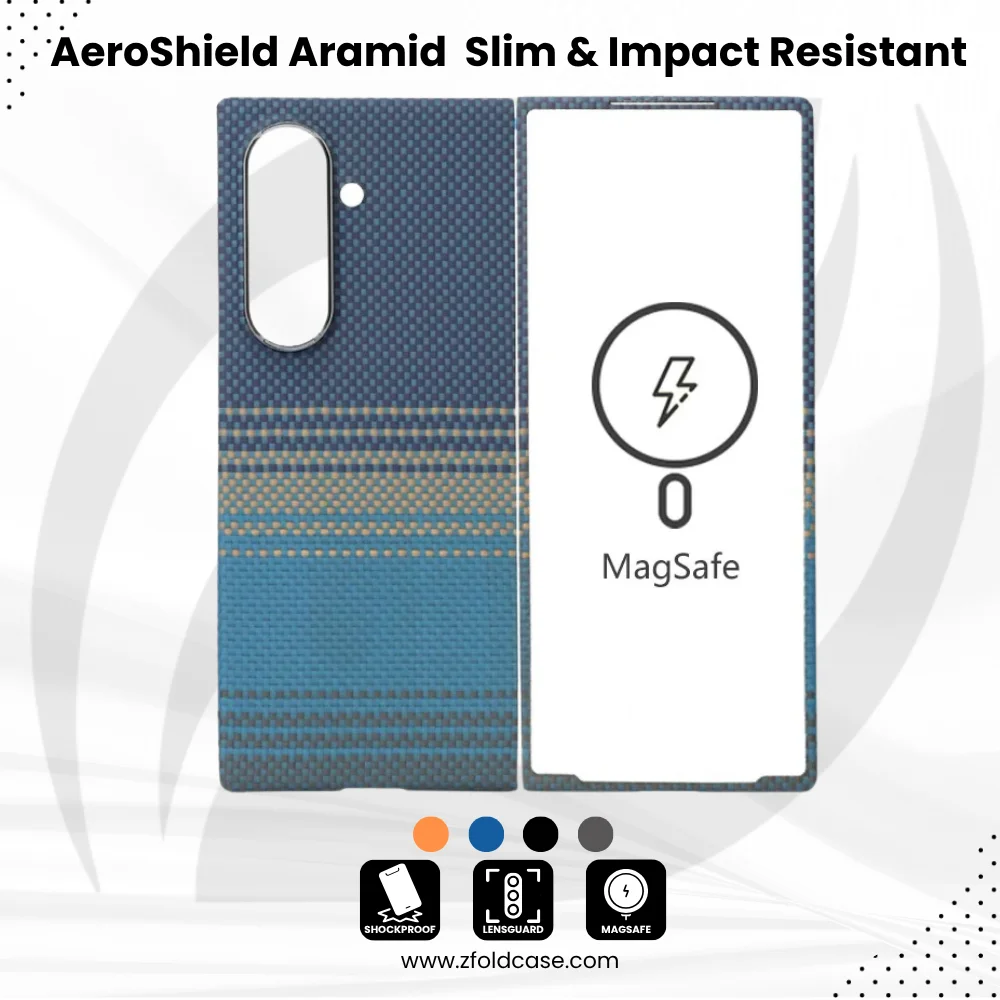 AeroShield Kevlar® Aramid Z Fold 7, 6 & 5 – Slim & Impact Resistant Case