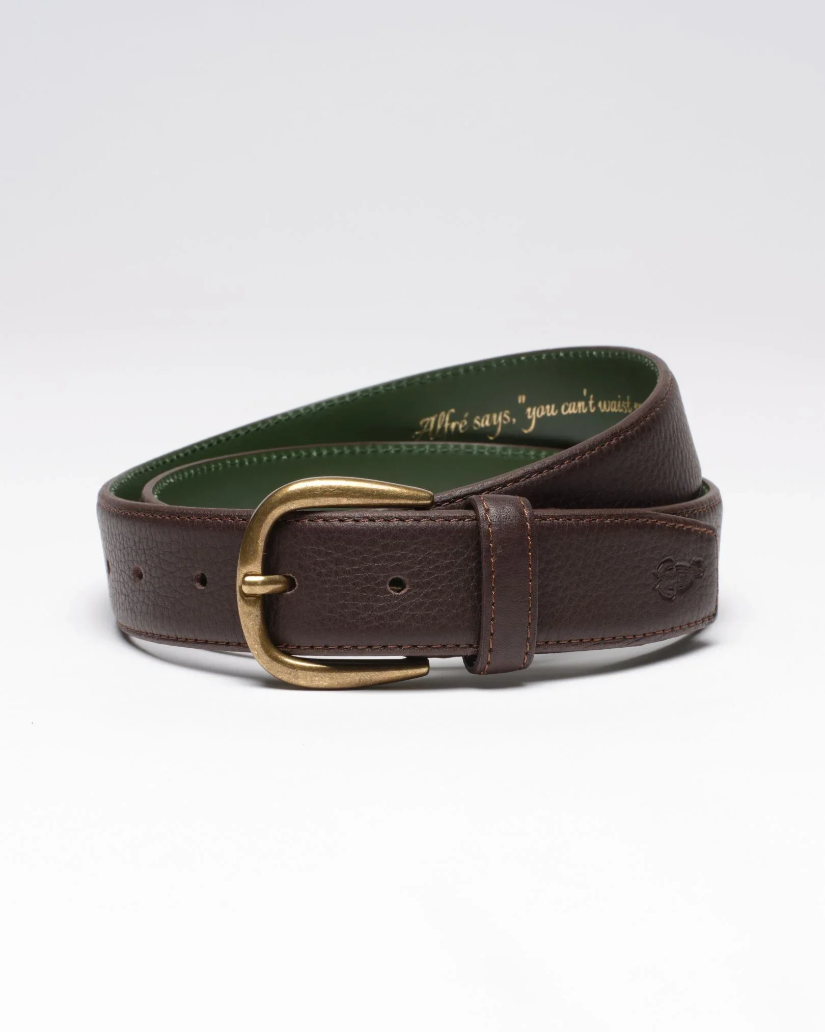 "Le Belt" Dark Brown Pebble Grain Leather