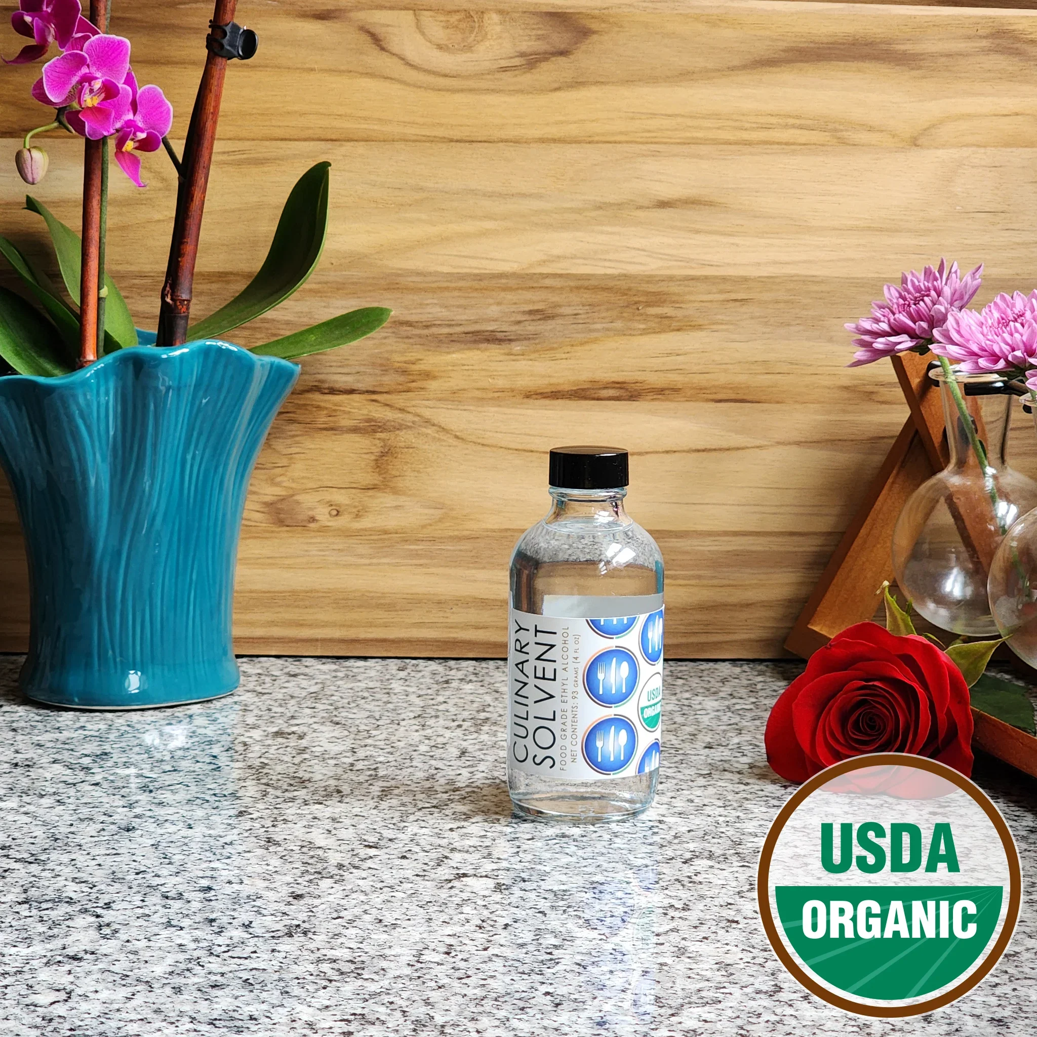 USDA Certified Organic 200 Proof Perfumers Alcohol (Pure Ethyl Alcohol Base)