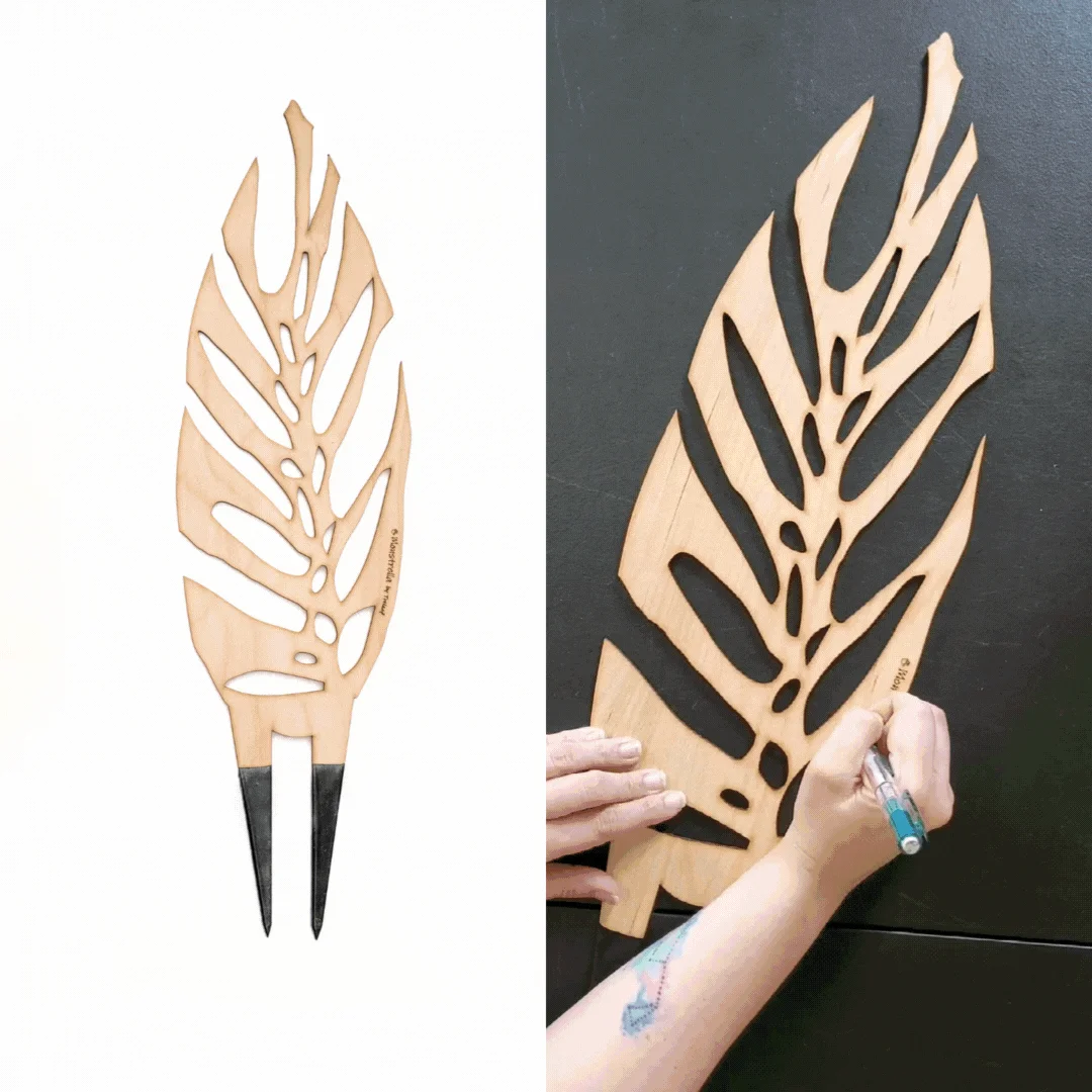 BARE™ Monstrella™ - Customizable Monstera shaped wooden plant support