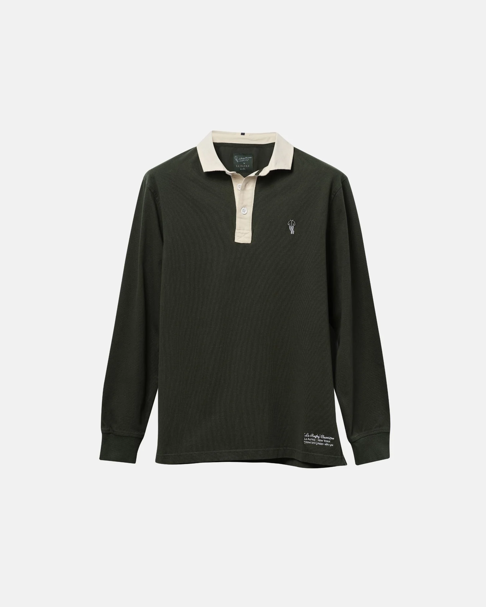 'Le Rugby' Classique Hunter Green Rugby Shirt