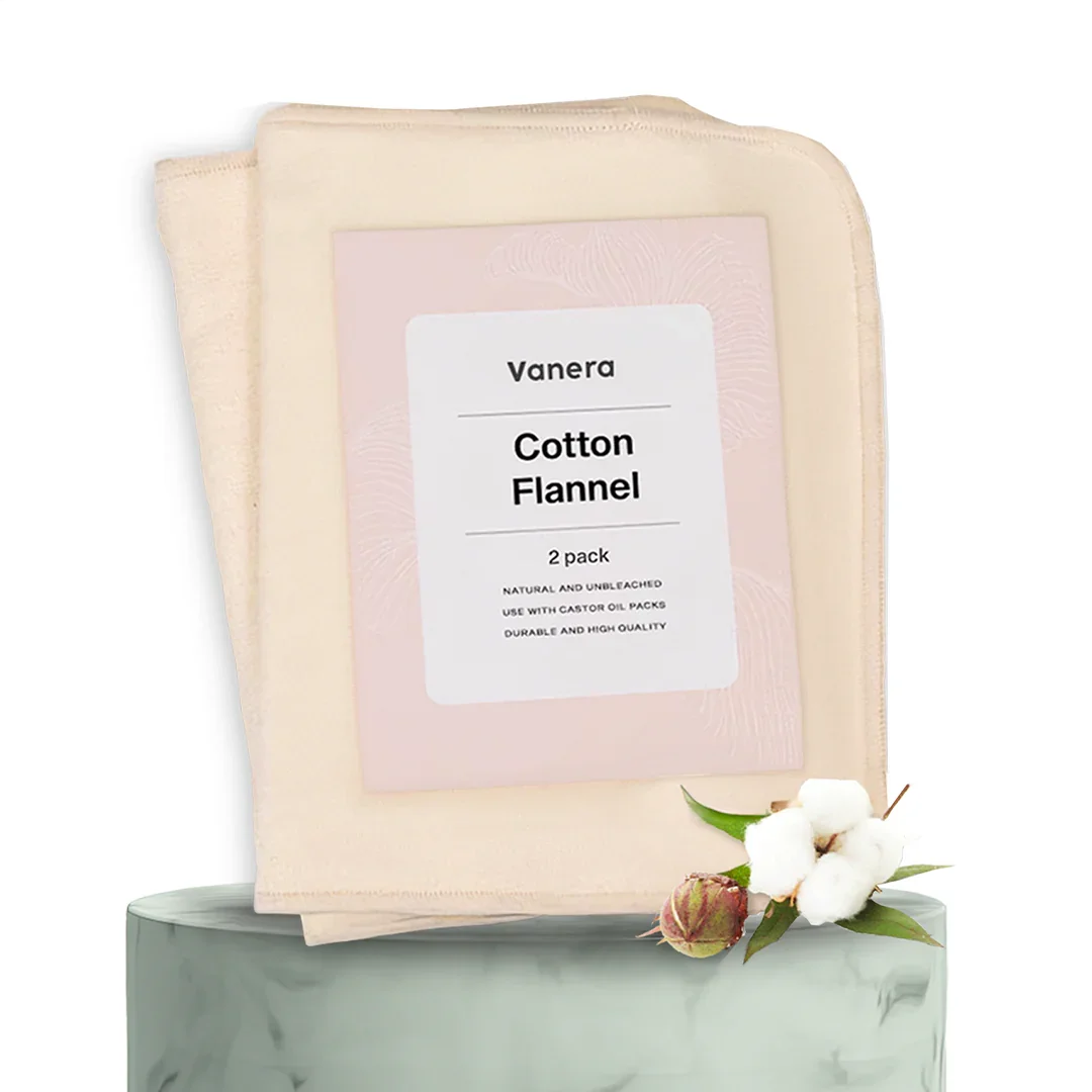 2 Pack Natural Cotton Flannel (Reusable)