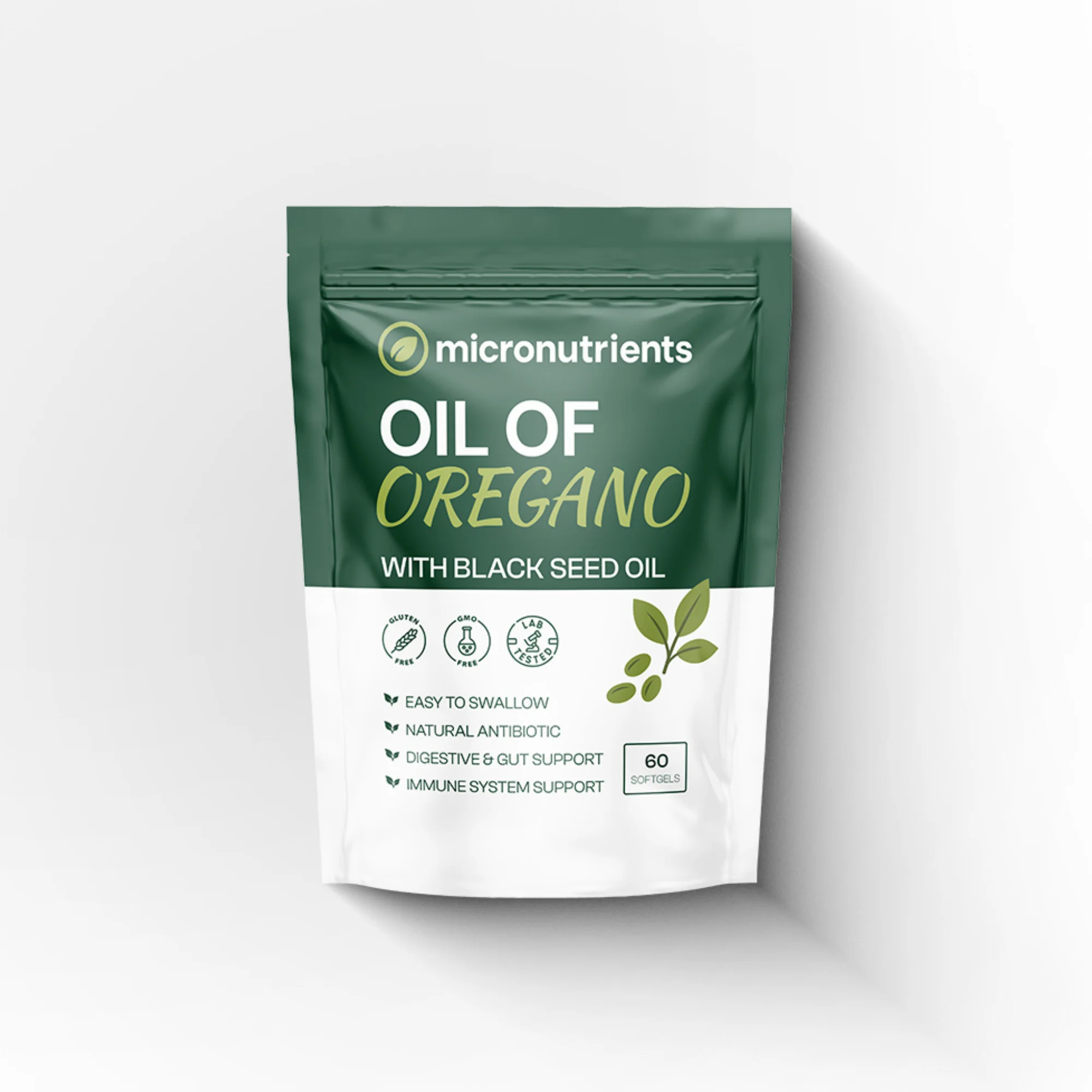 Micro Nutrients™ Oil of Oregano with Black Seed Oil Soft Gels