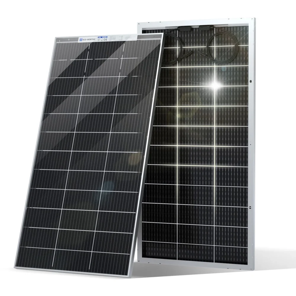 Panneau solaire monocristallin bifacial 195W 12V