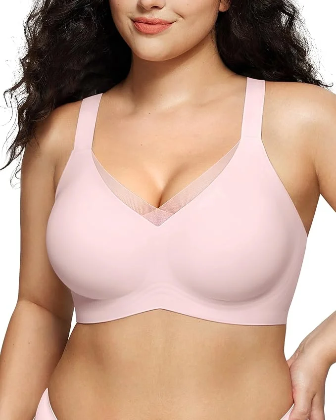 Wireless Support & Lift V-Neck Mesh Bra