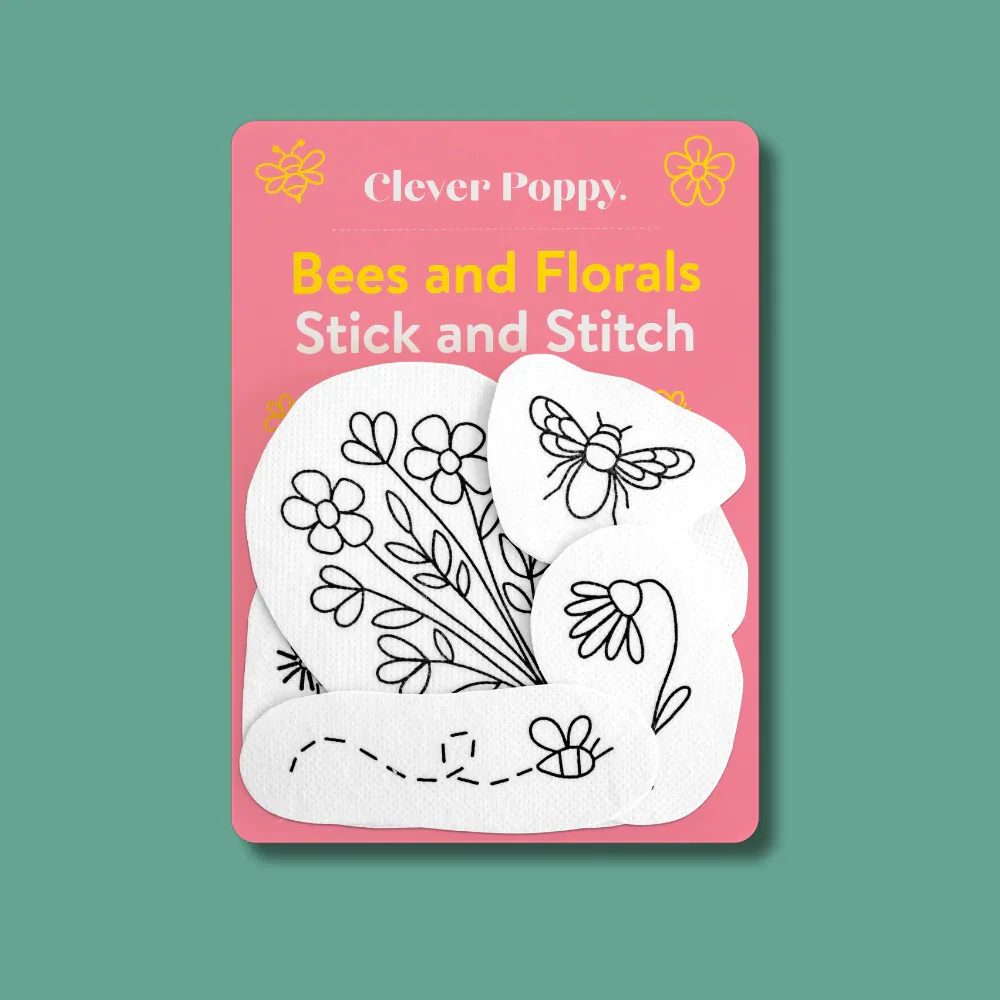 Bees and Florals Wash Away Stickers Pack