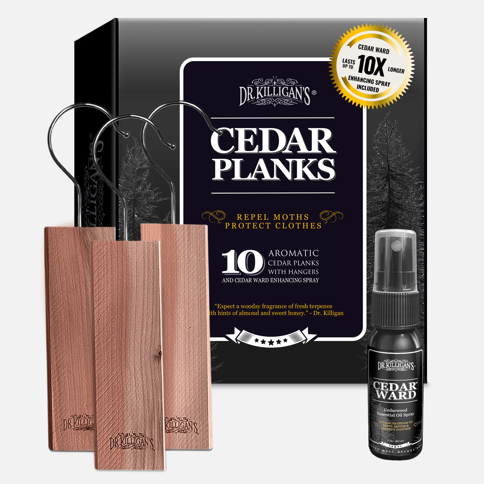 Cedar Planks (10 Pack) - Premium Clothing Moth Repellent – 100% Natural Protection