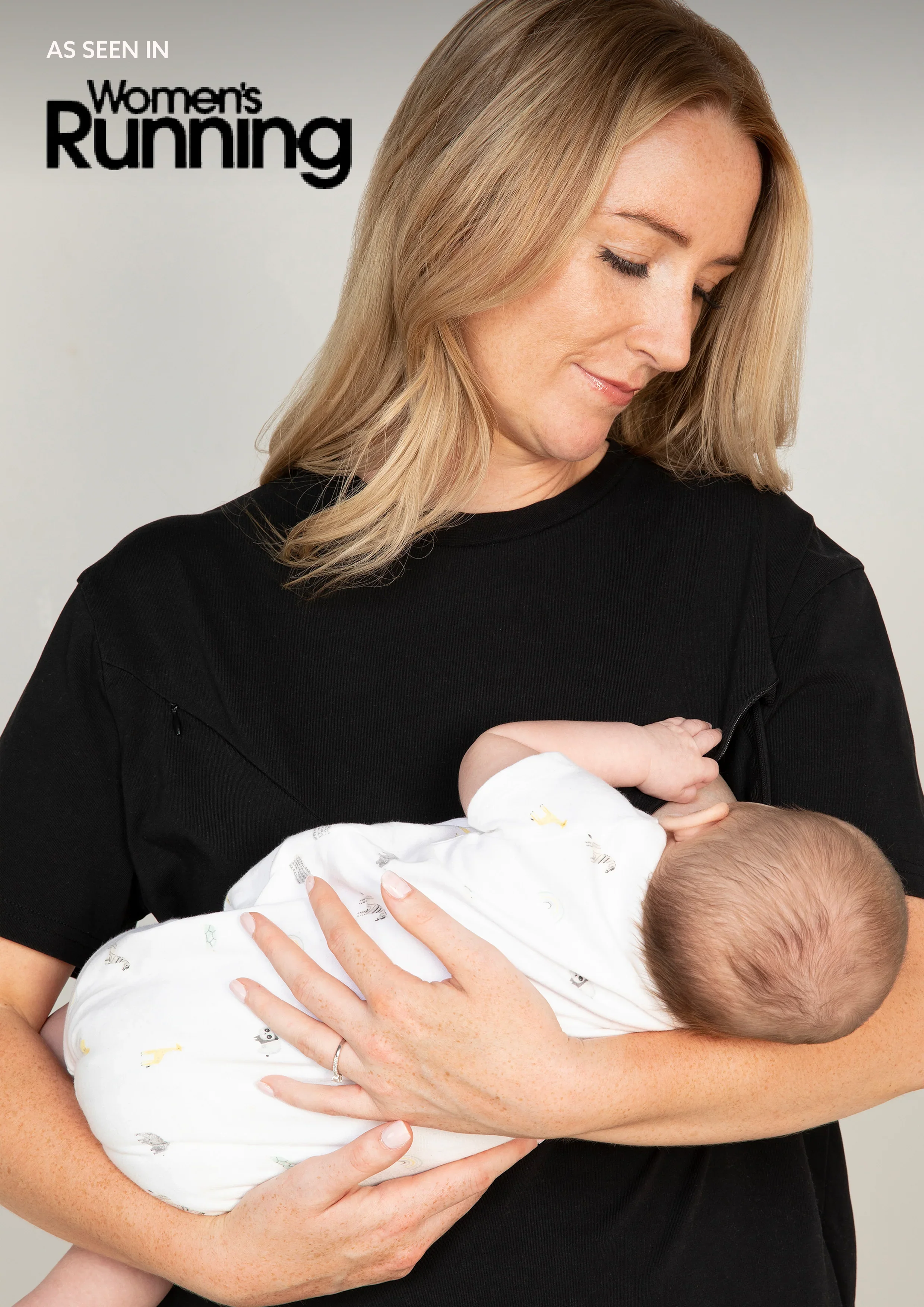 Everyday Oversized Breastfeeding Tshirt - Black