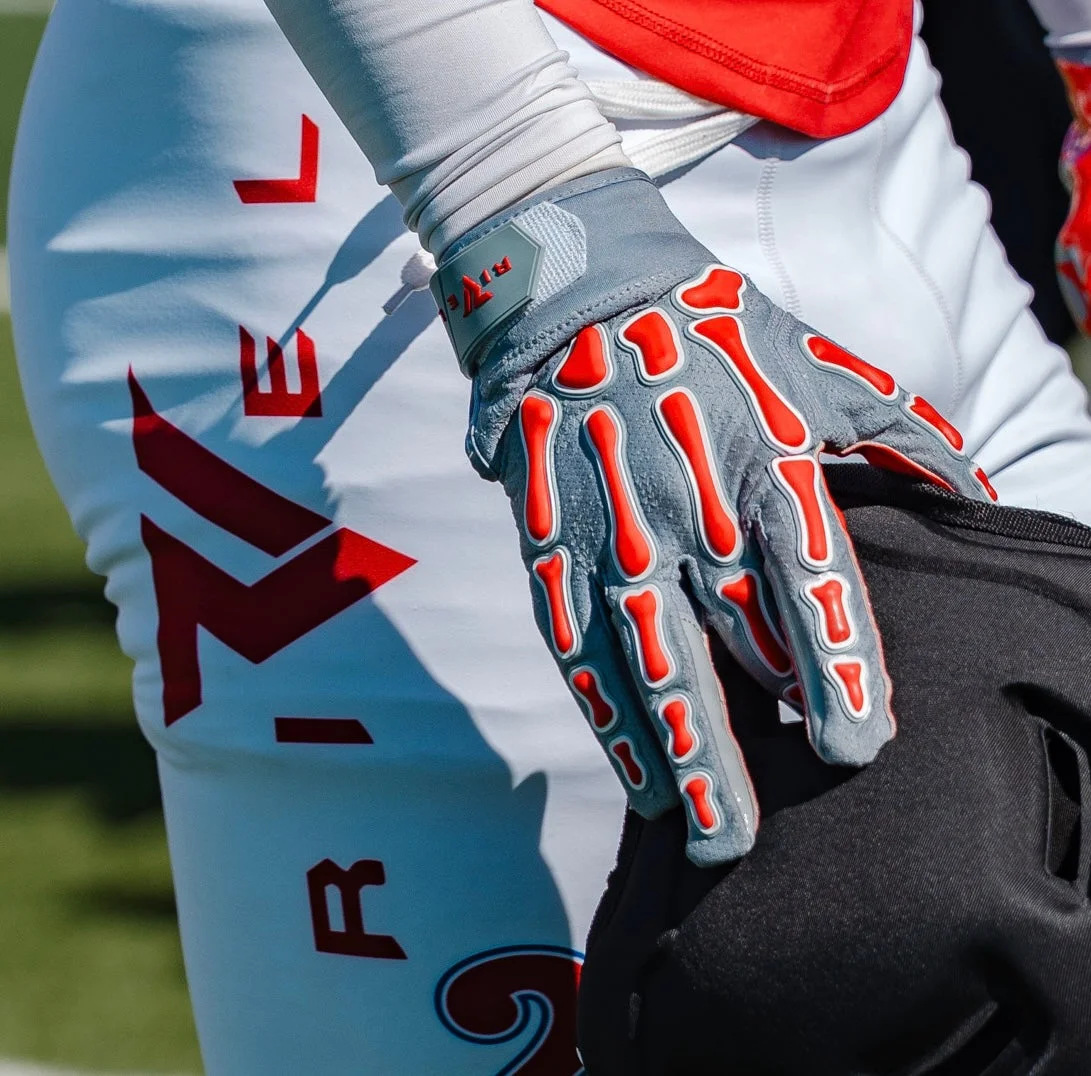Reaper College Bones Football Gloves