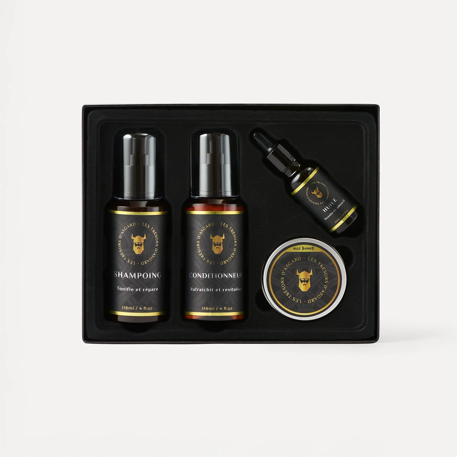 Coffret Soin Barbe Homme Complet 4-en-1 | Les Trésors d'Asgard