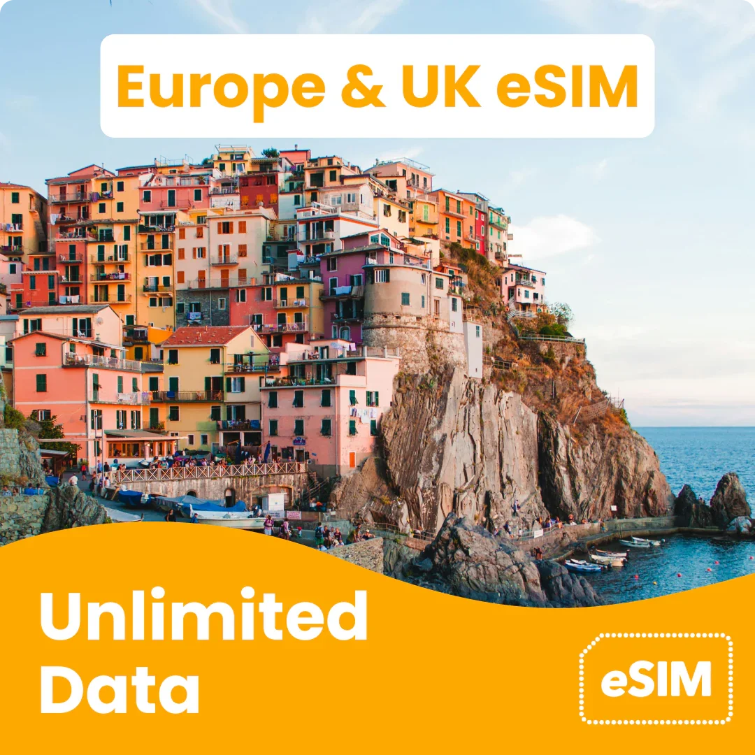 Unlimited Europe & UK eSIM (43 Countries)