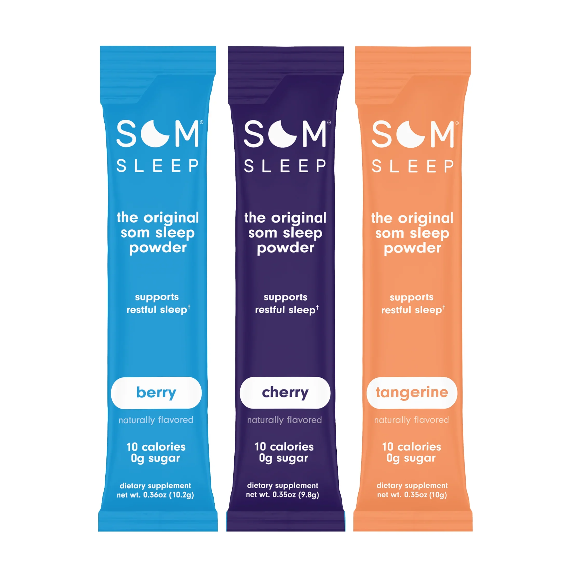 Som Sleep Powder Variety Pack: Berry, Cherry, Tangerine - 30-Pack