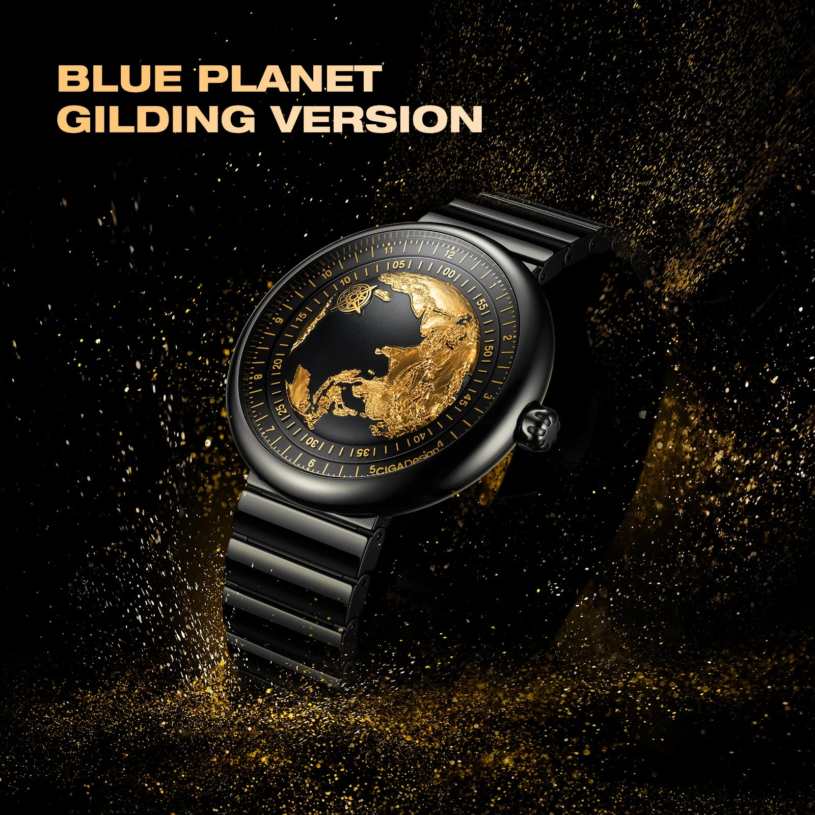 CIGA design Mechanical Watch Blue Planet II·Gilded Age