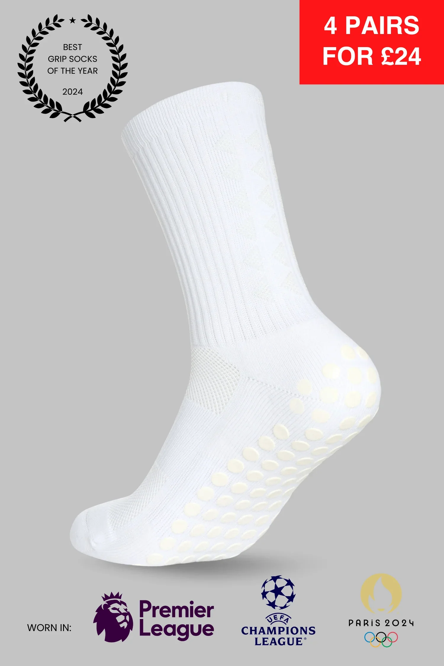 GRIP SOCKS 3.0 midcalf length - WHITEOUT EDITION
