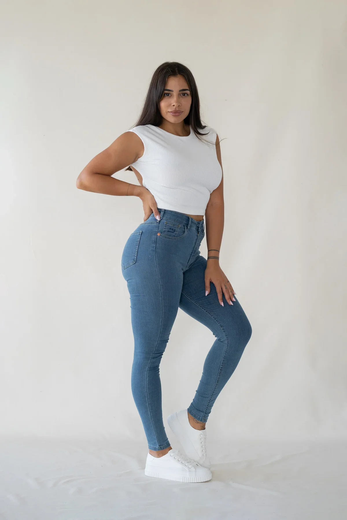 SKINNY HIGH RISE - LIGHT BLUE