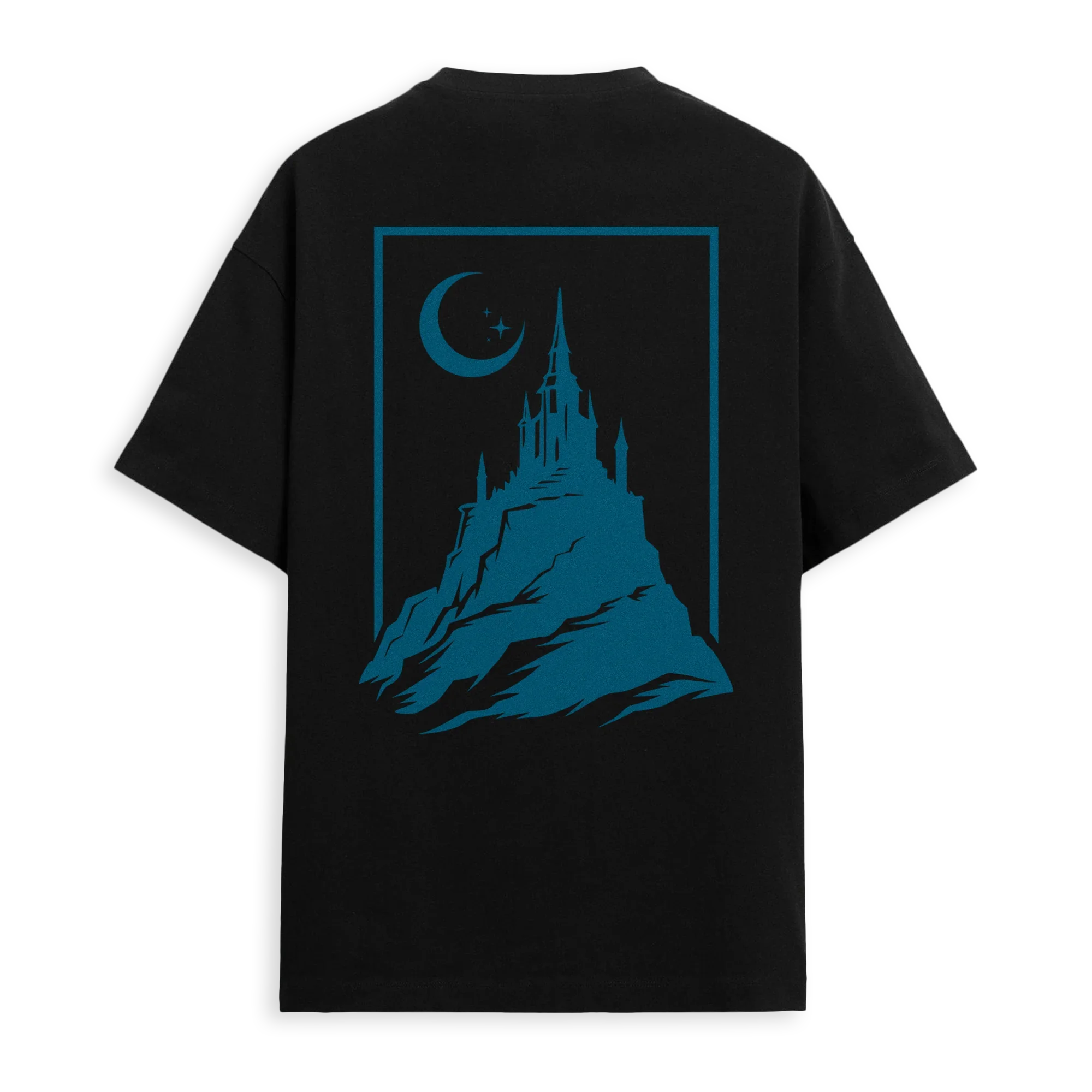 SEVEN LIONS CRESCENT MOON TEE - BLACK