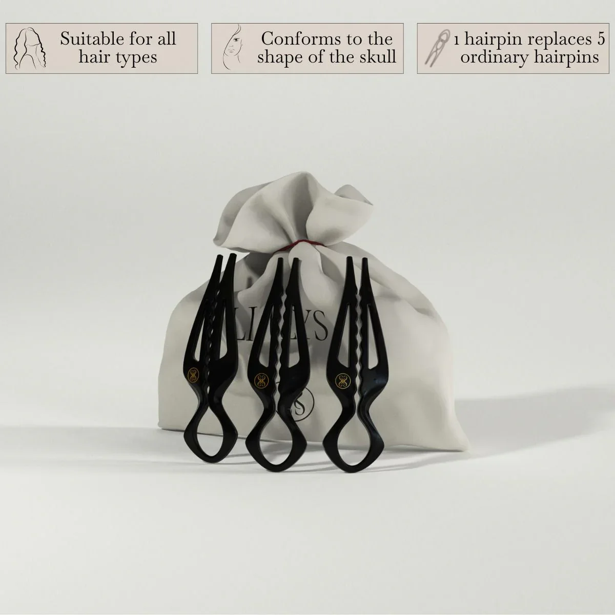 Prestige HairPin – Set of 3 (Black)