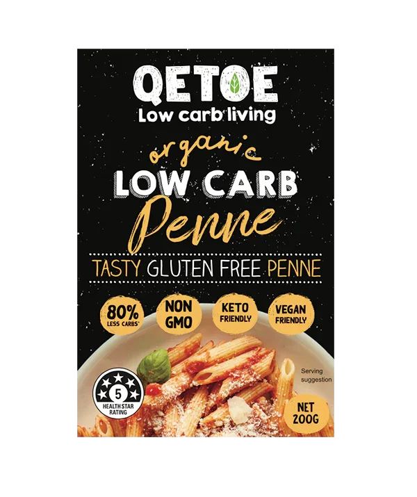 Qetoe Low Carb High Protein Penne 4 x 200g Pack
