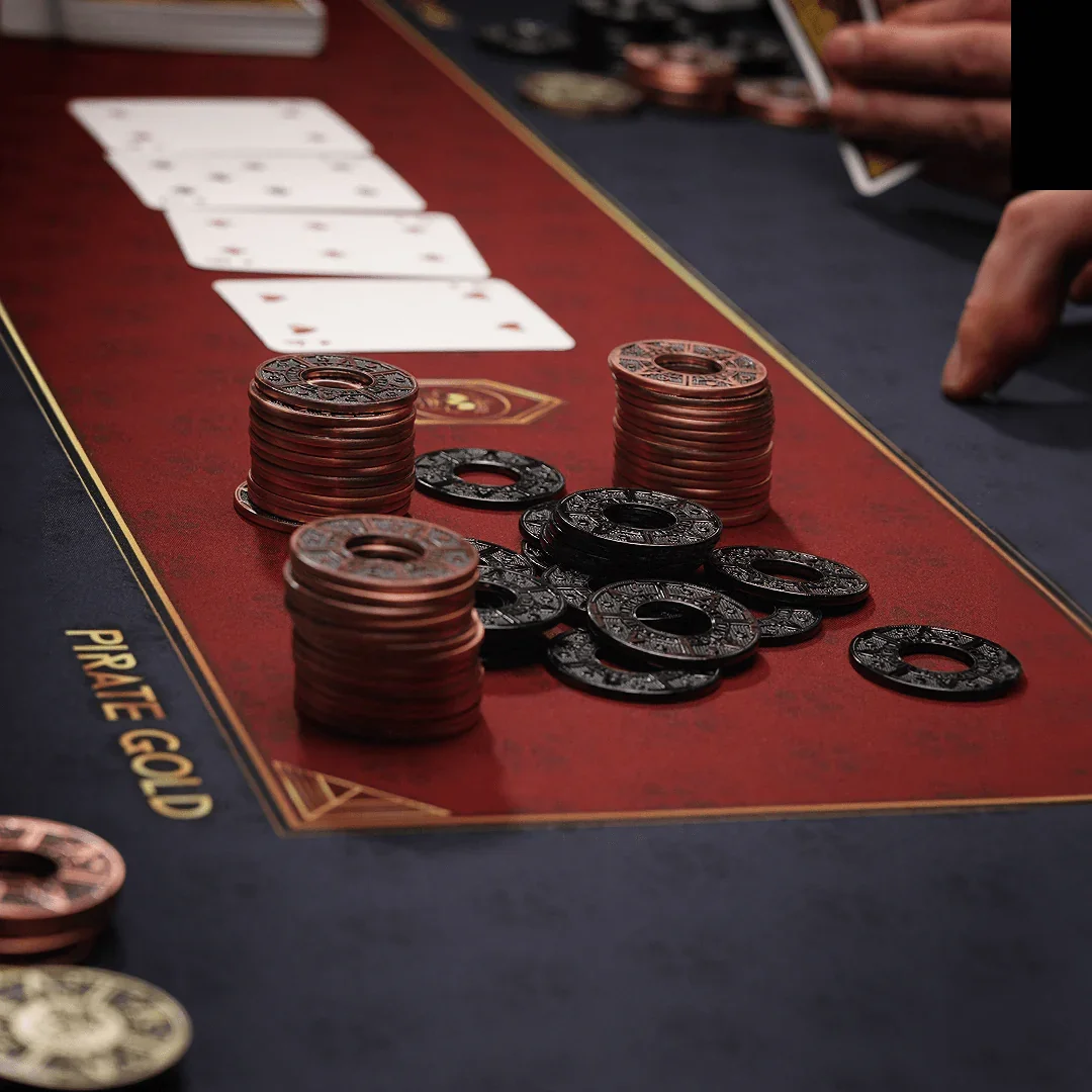 Pirate Gold Poker Mat.