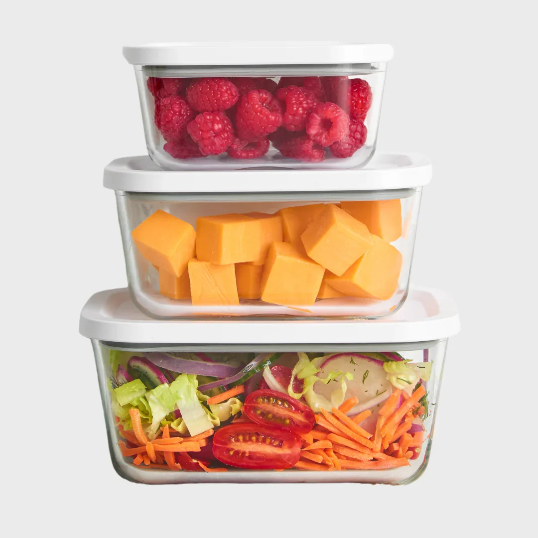 Vacuum Containers 3-Piece Glass Set