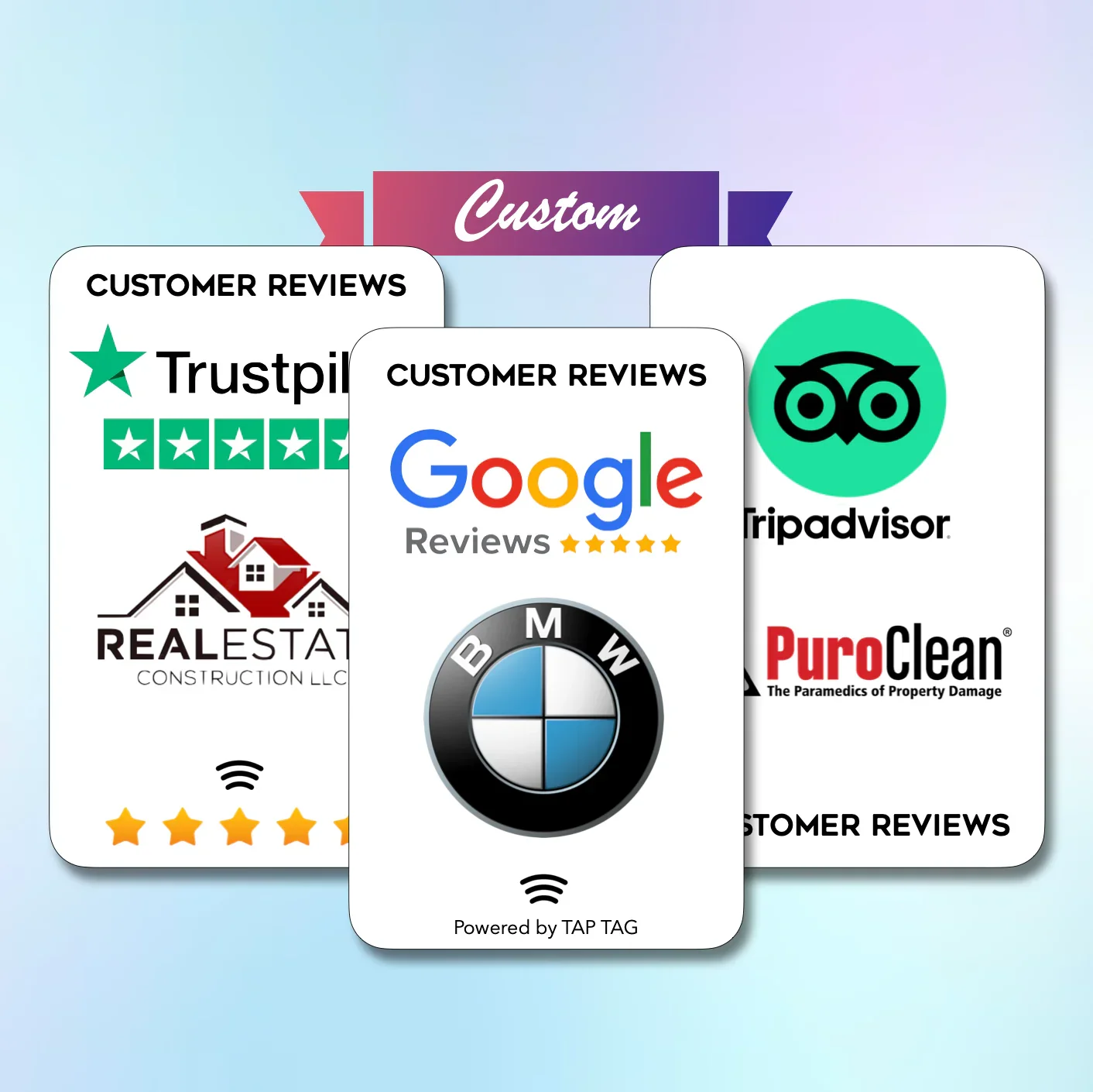 Custom Tap Review Card - Upload Logo