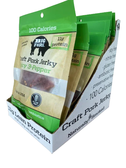 Craft Pork Jerky - 1 Case (8 X 2.25 oz. packs) by Big Fork Brands