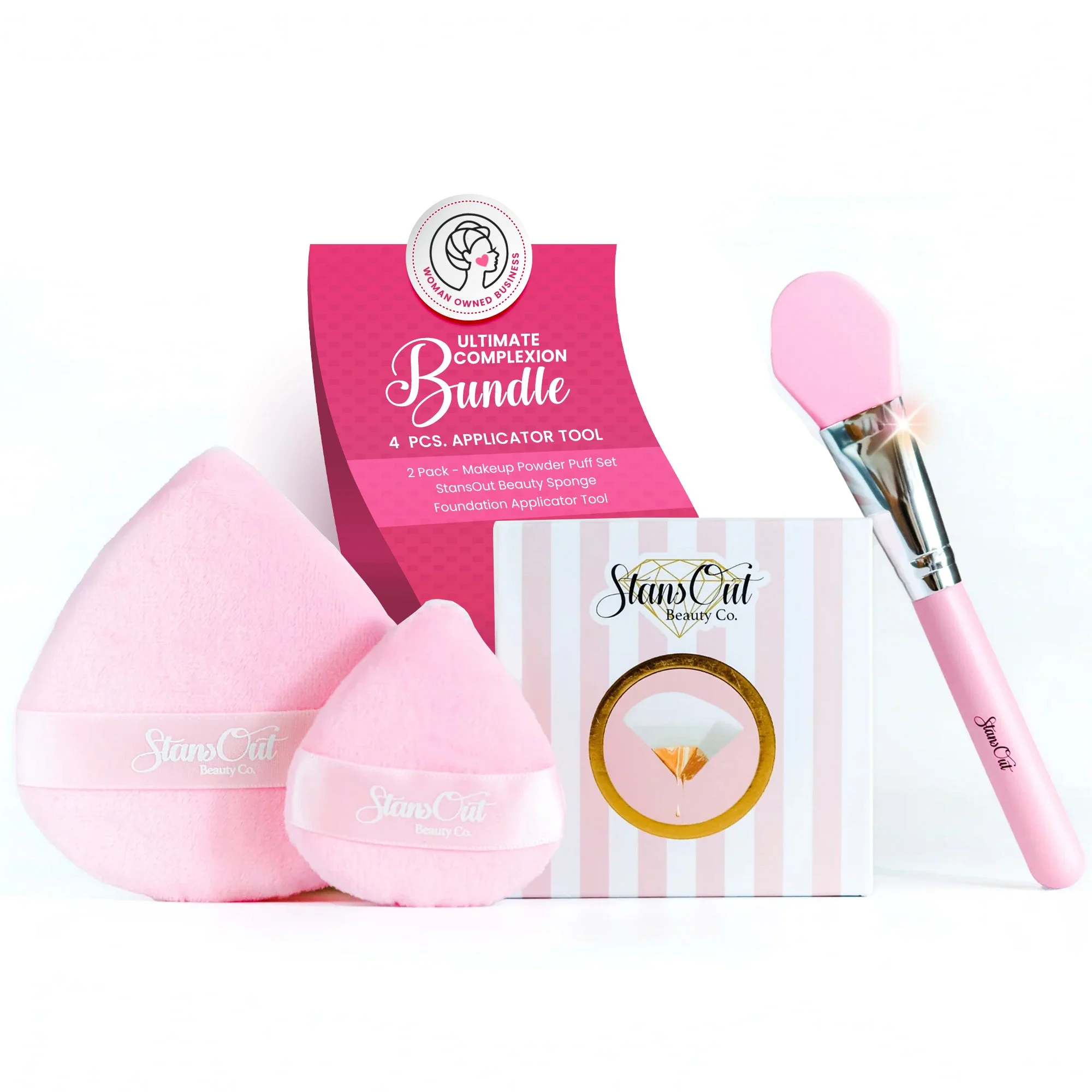 The Complexion Bundle – Flawless Base Set (Sponge, Applicator & Puffs)