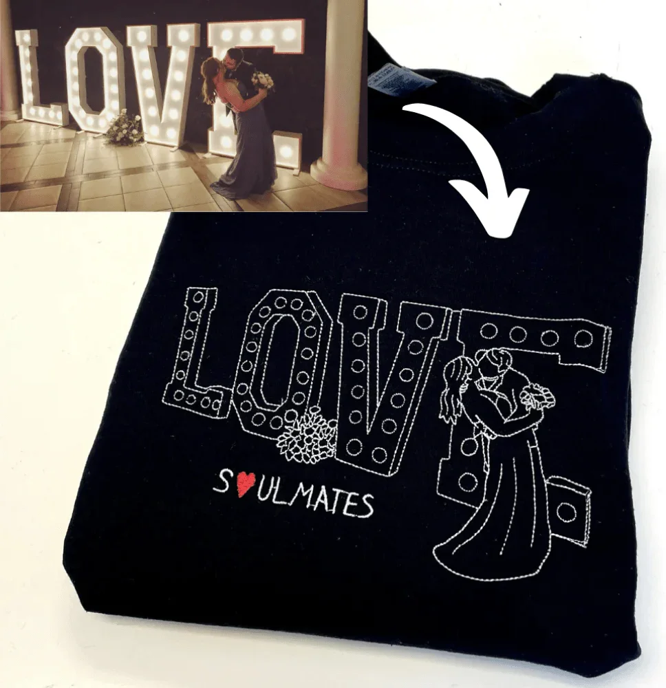 Soulmate Custom Embroidered Photo Hoodie