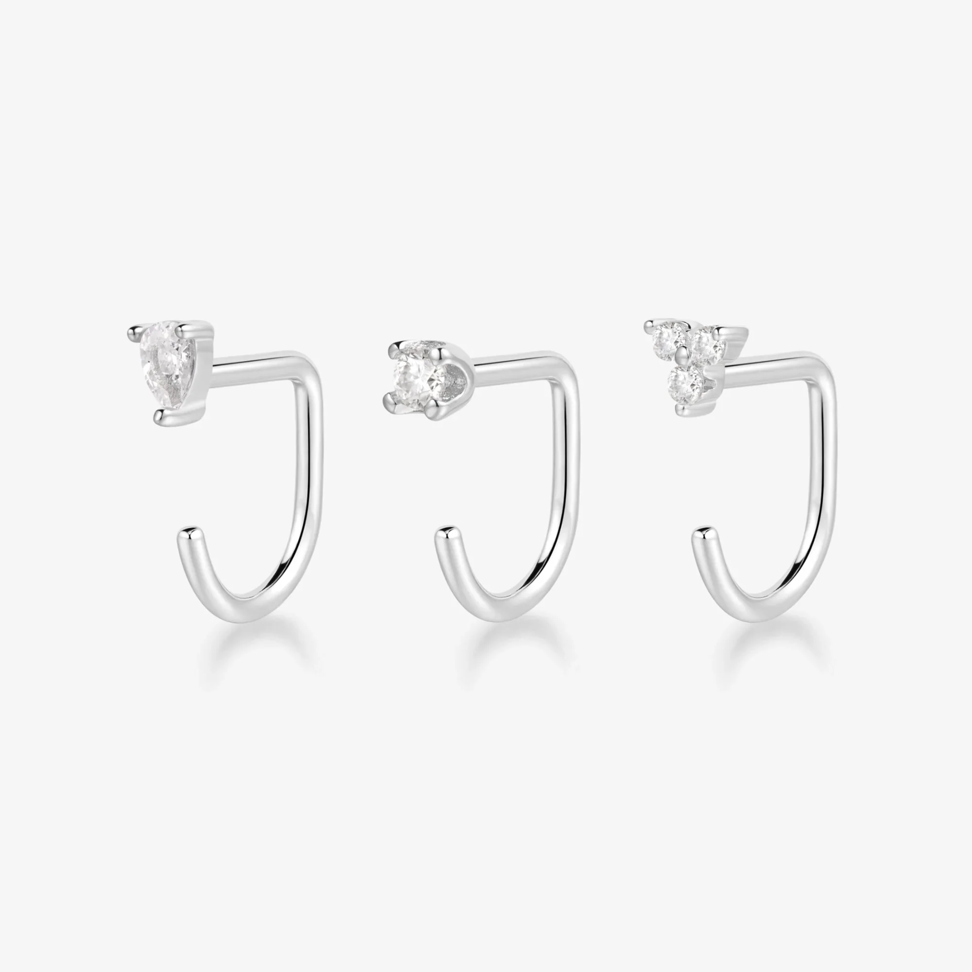 Stay Close Gem Hoops Set