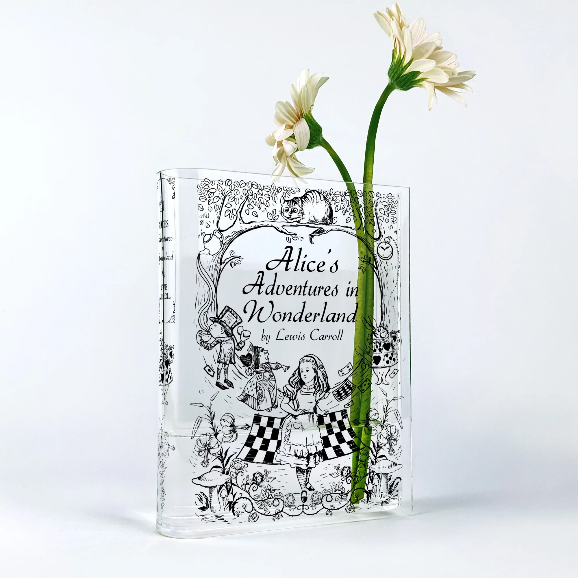 Alice in Wonderland Acrylic Book Vase - II