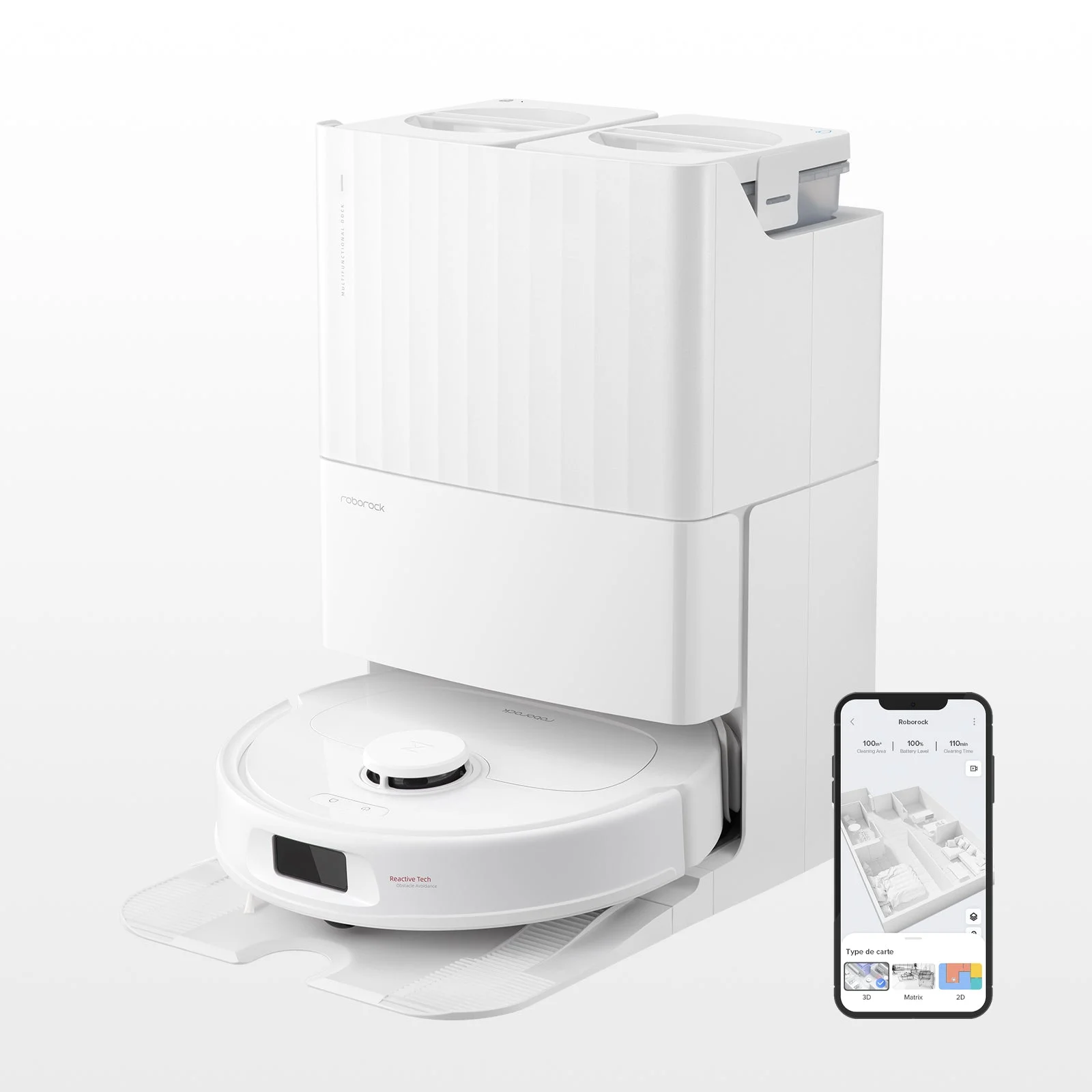 Roborock Qrevo S robot aspirateur laveur Set avec station multifonction