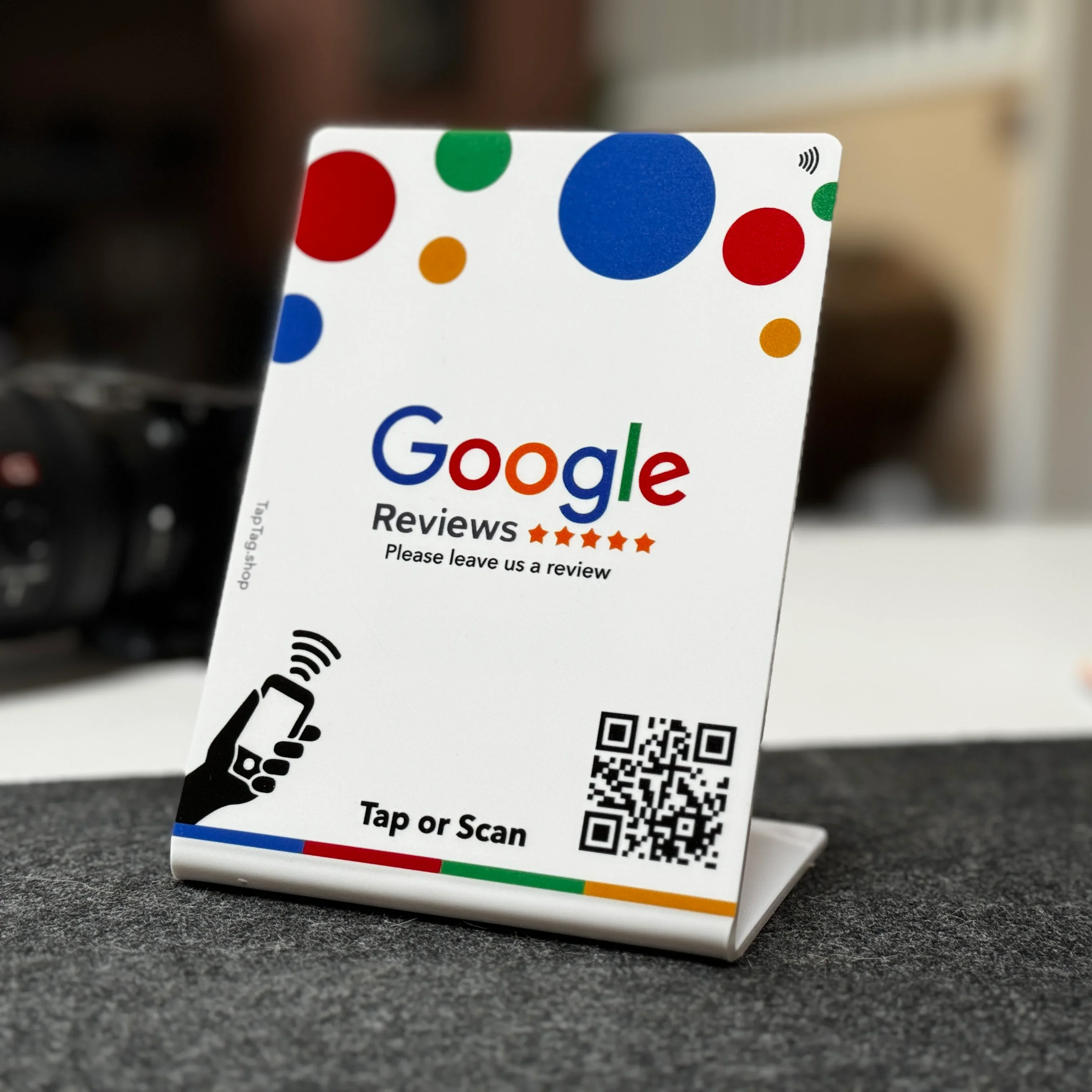 Google Tap QR Review Standup Sign