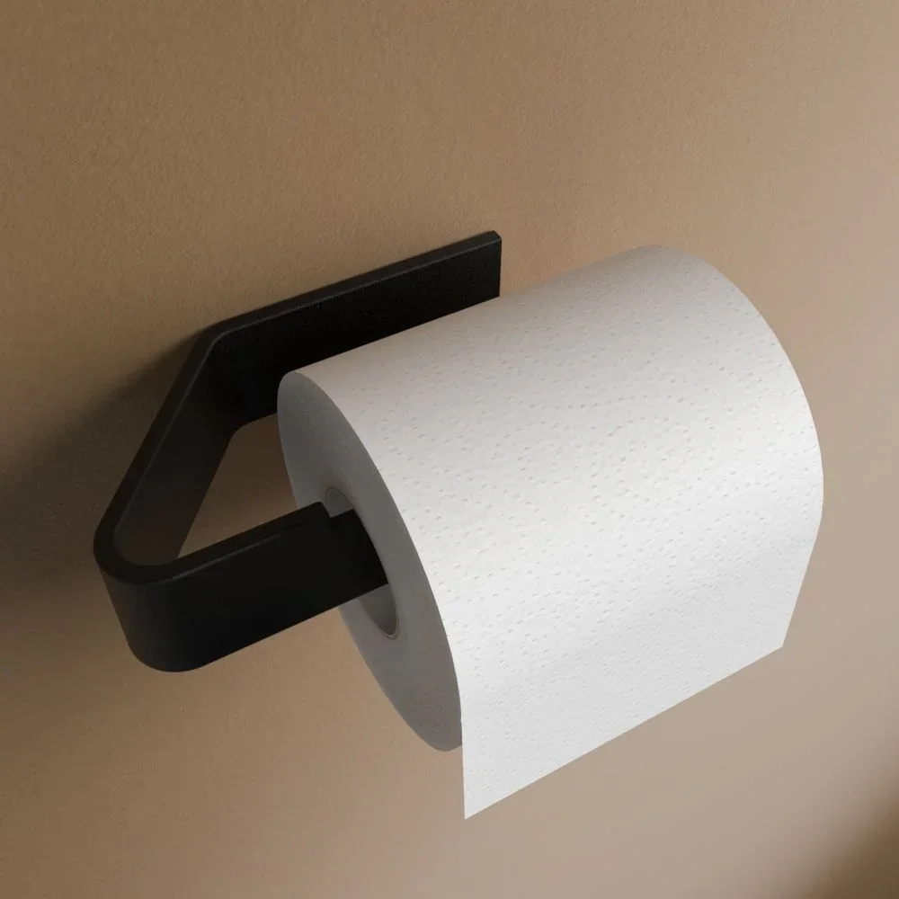 Toilettenpapierhalter ohne Bohren Schwarz